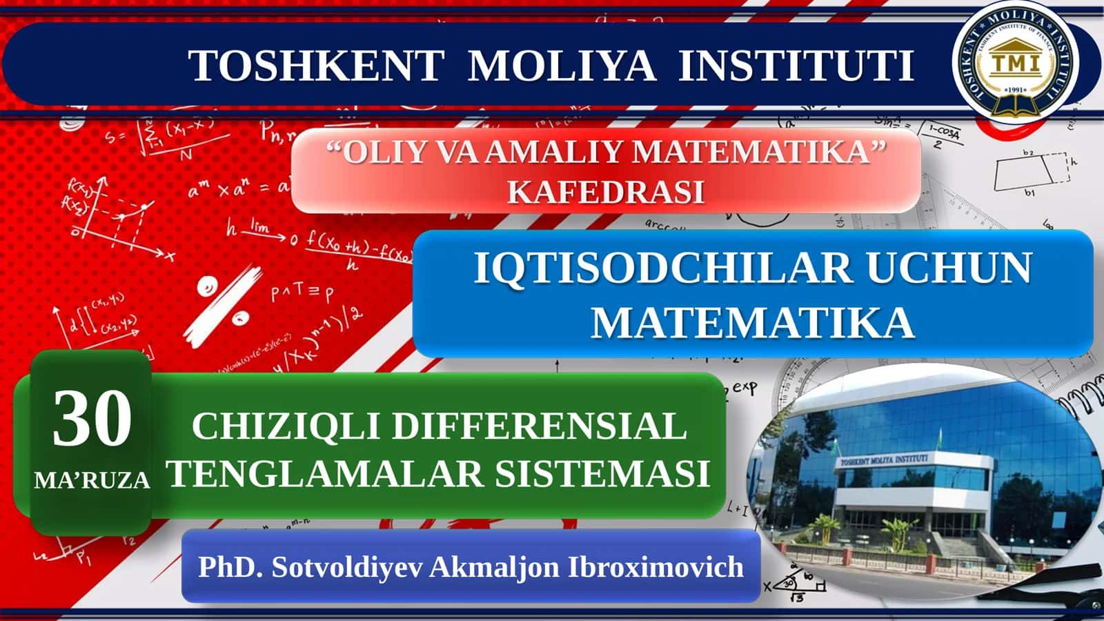 OLIY VA AMALIY MATEMATIKA 1