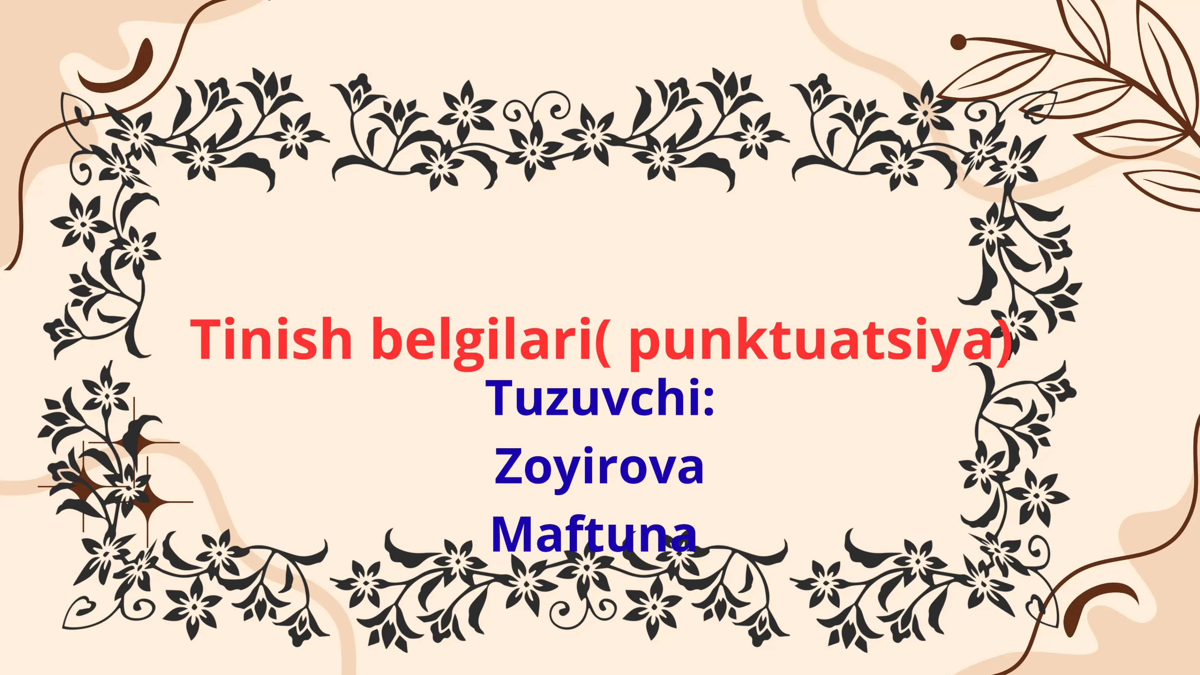 Taqdimot, mustaqil ish 1