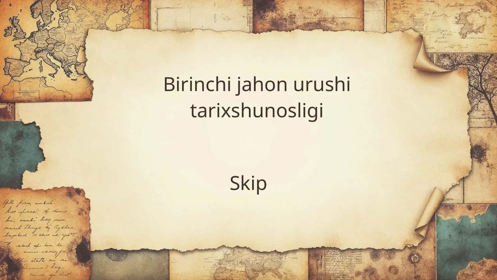 Birinchi jahon urushi tarixshunosligi. 1