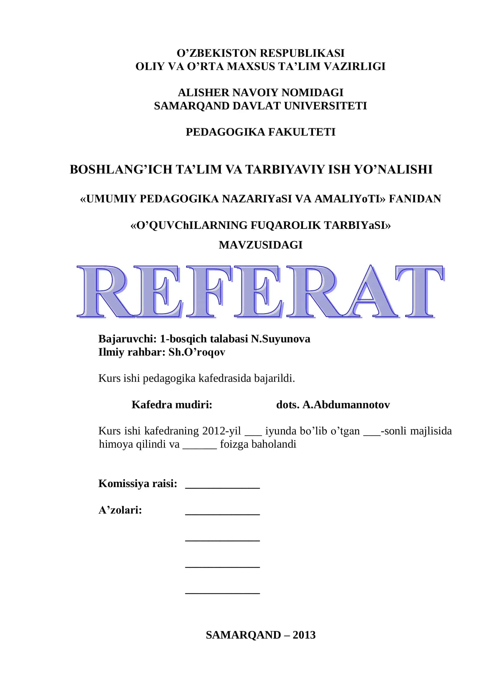 O’QUVChILARNING FUQAROLIK TARBIYaSI 1