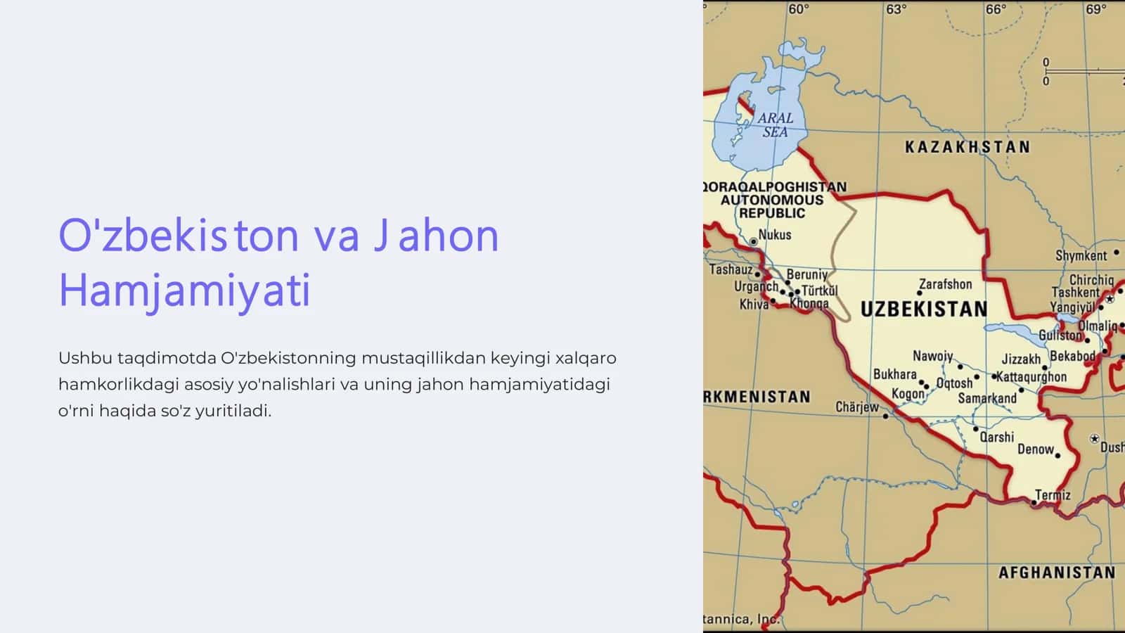 O'zbekiston va Jahon Hamjamiyati 1