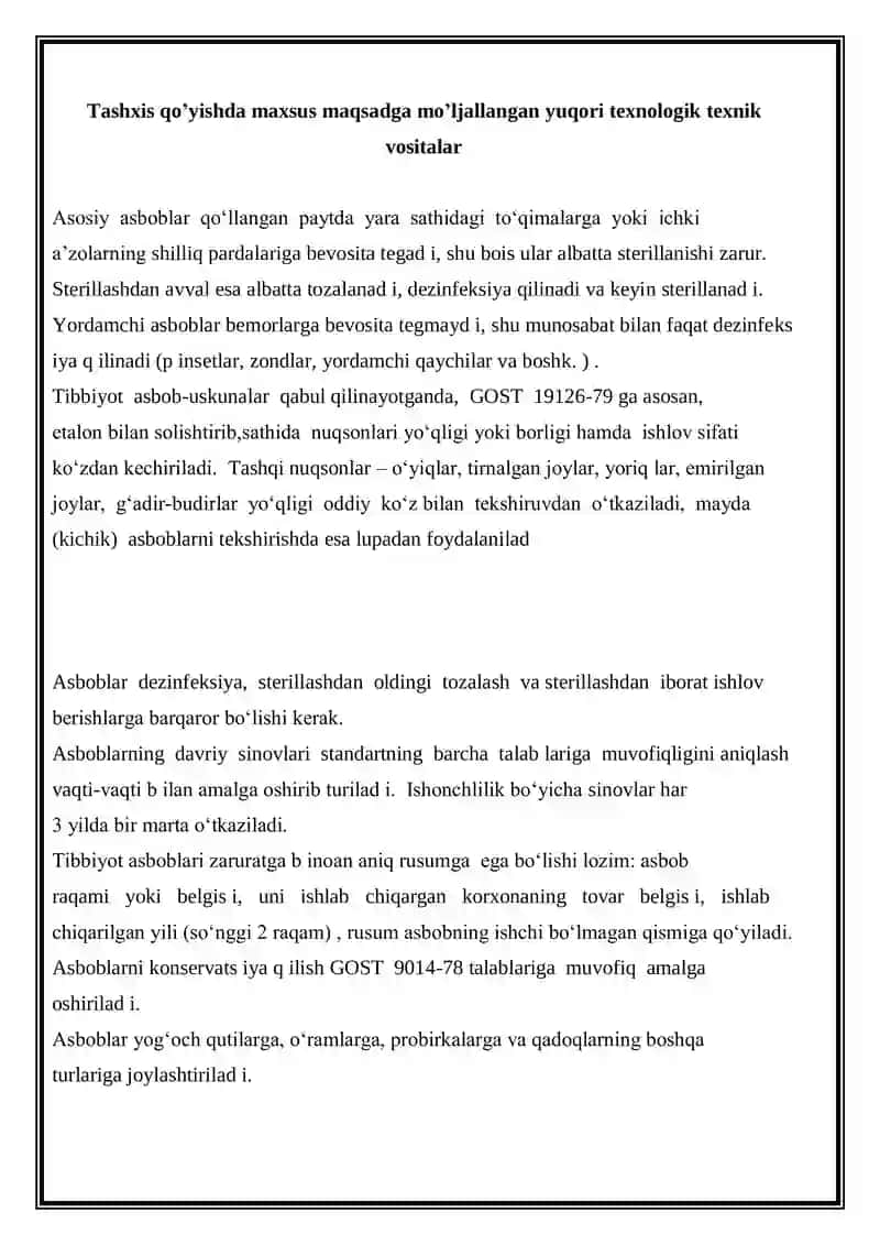Tibbiyot asboblari