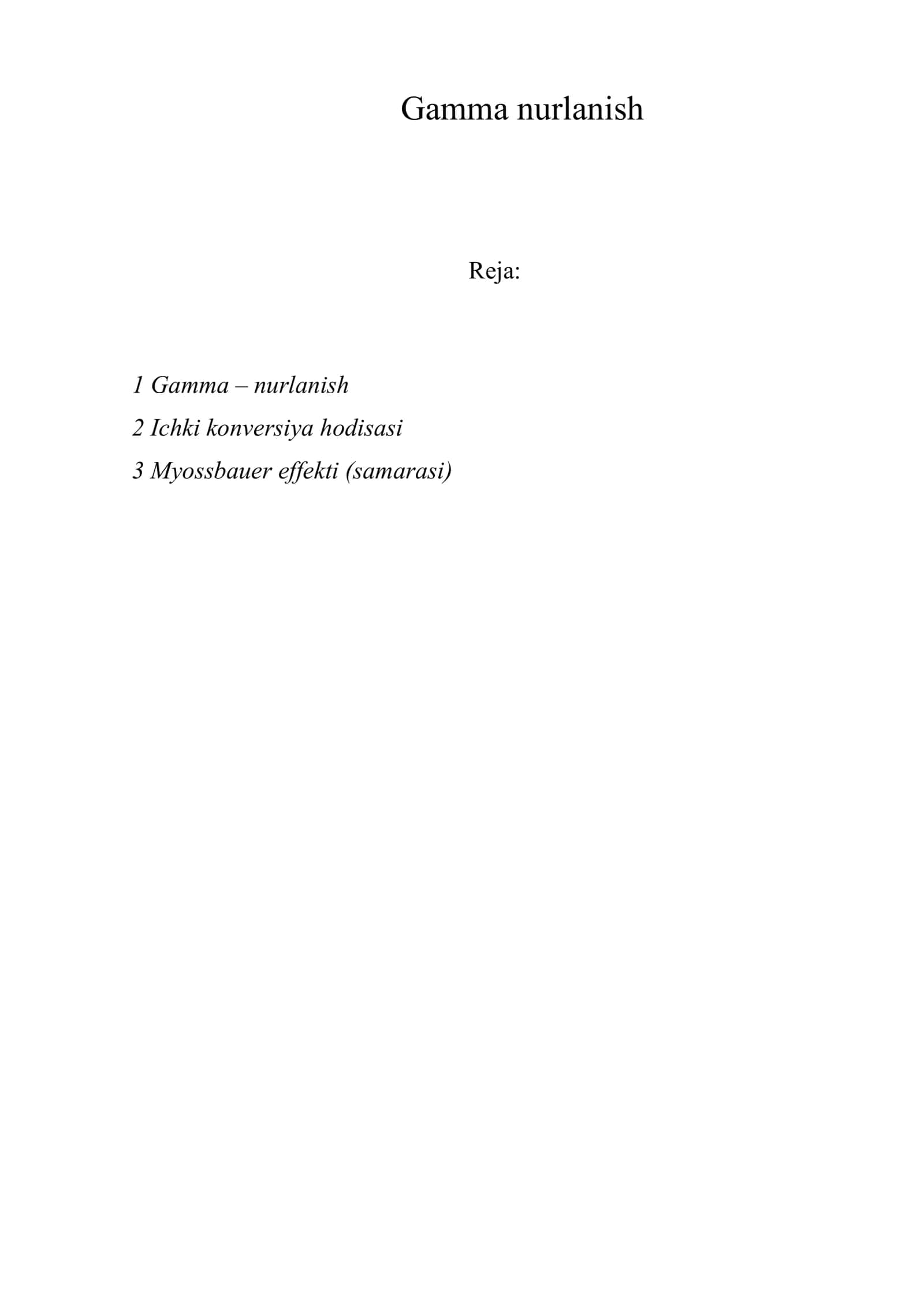 Gamma nurlanish 1