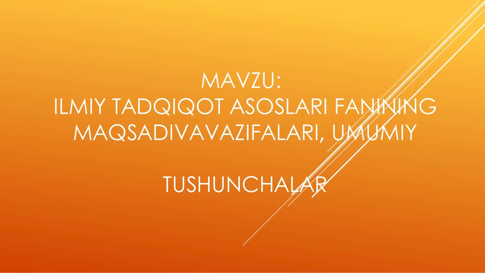ILMIY BILIMLAR TIZIMI VA ILMIY FAOLIYAT 1