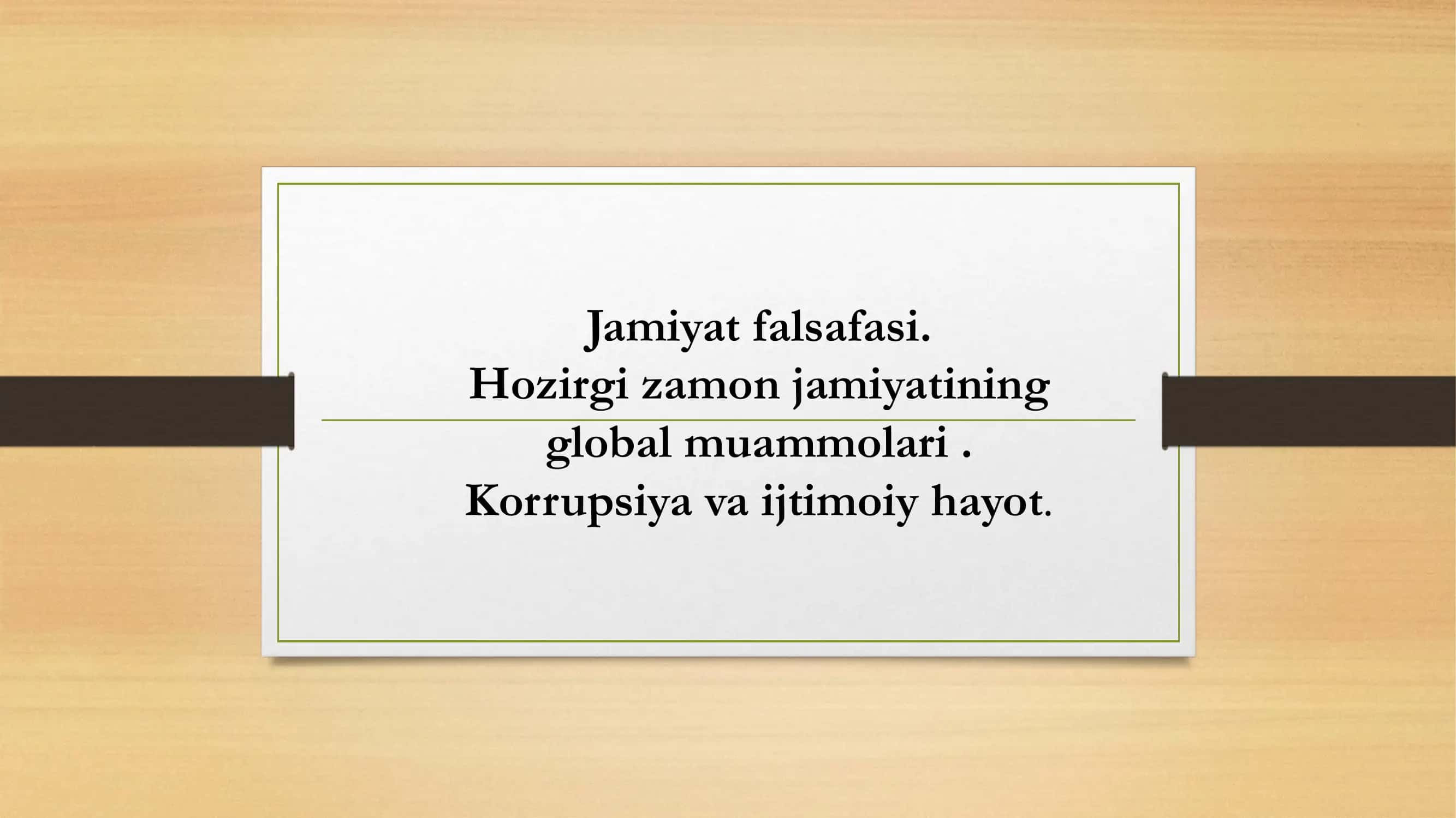 Jamiyat falsafasi 1