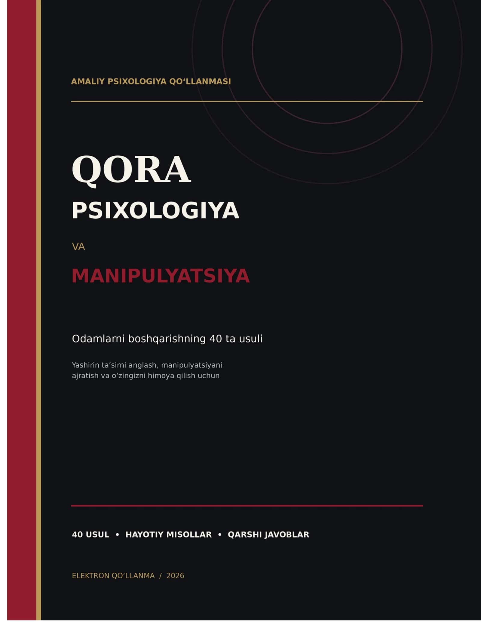 Qora psixologiya va manipulyatsiya: Odamlarni boshqarishning 40 ta usuli 1