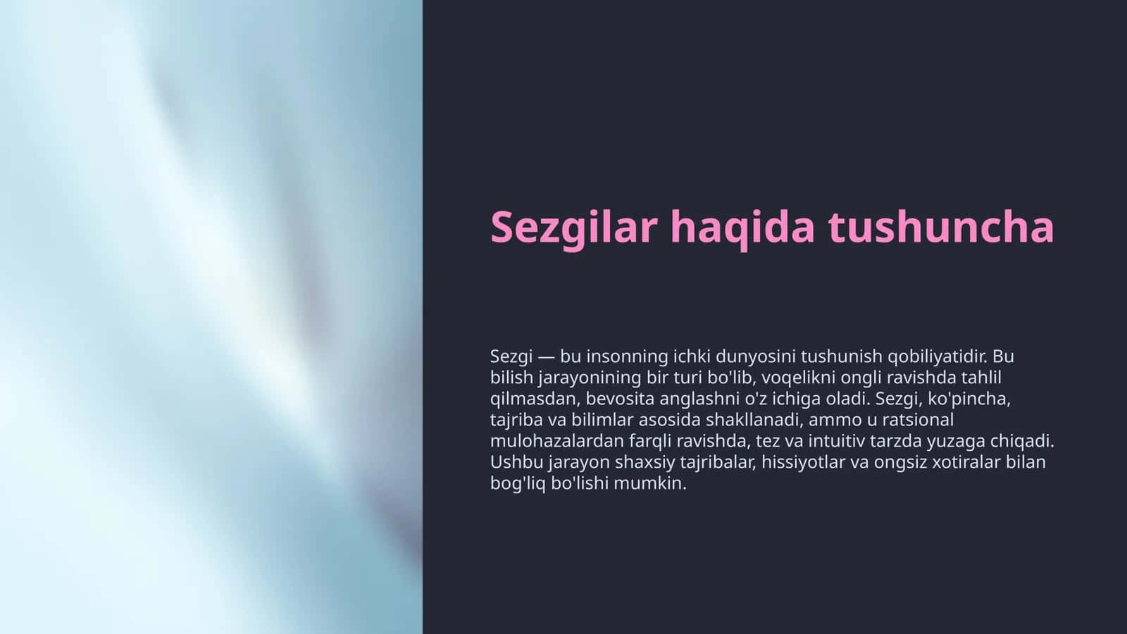 sezgilar haqida umumi tushuncha 1