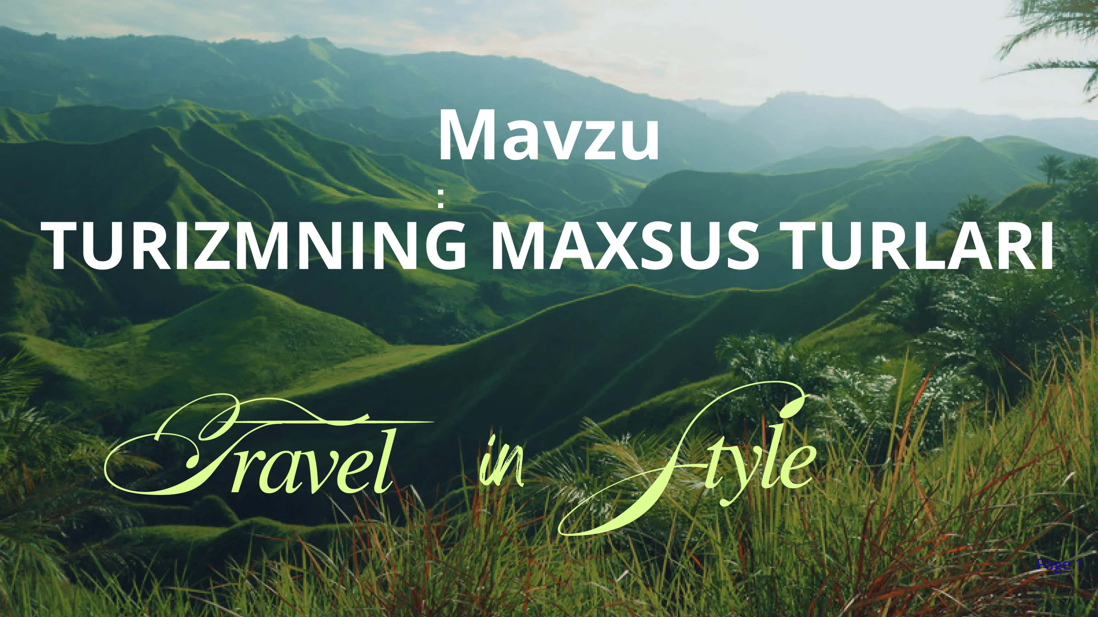 Travel in Style 1
