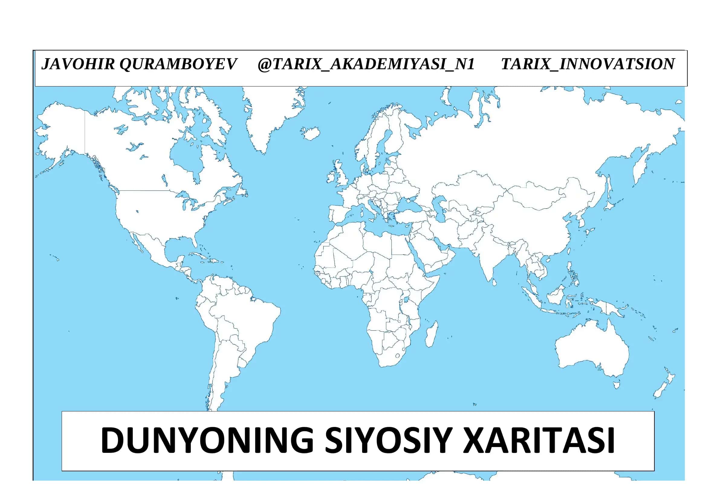 DUNYONING SIYOSIY XARITASI 1