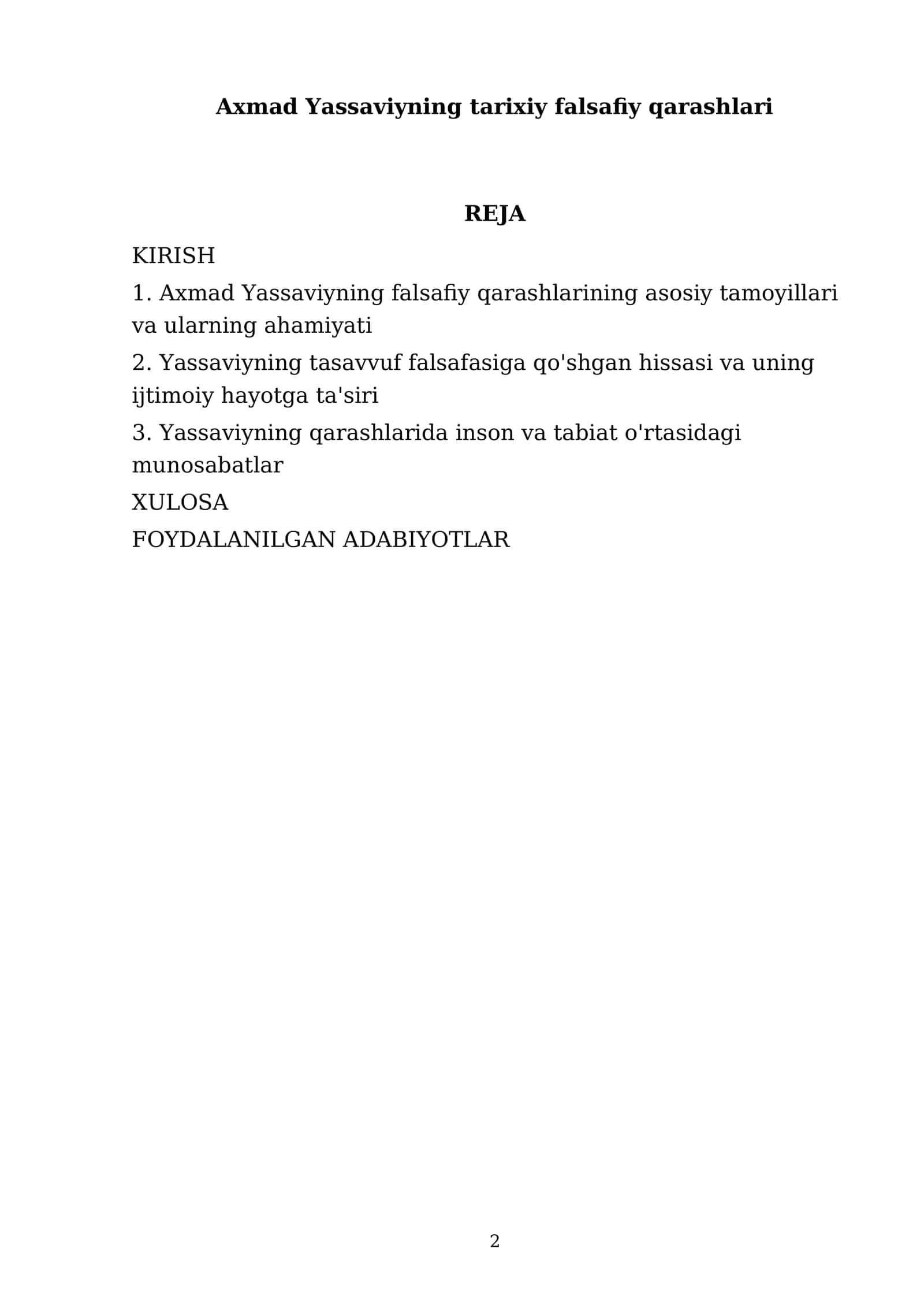 Axmad Yassaviyning tarixiy falsafiy qarashlari 2