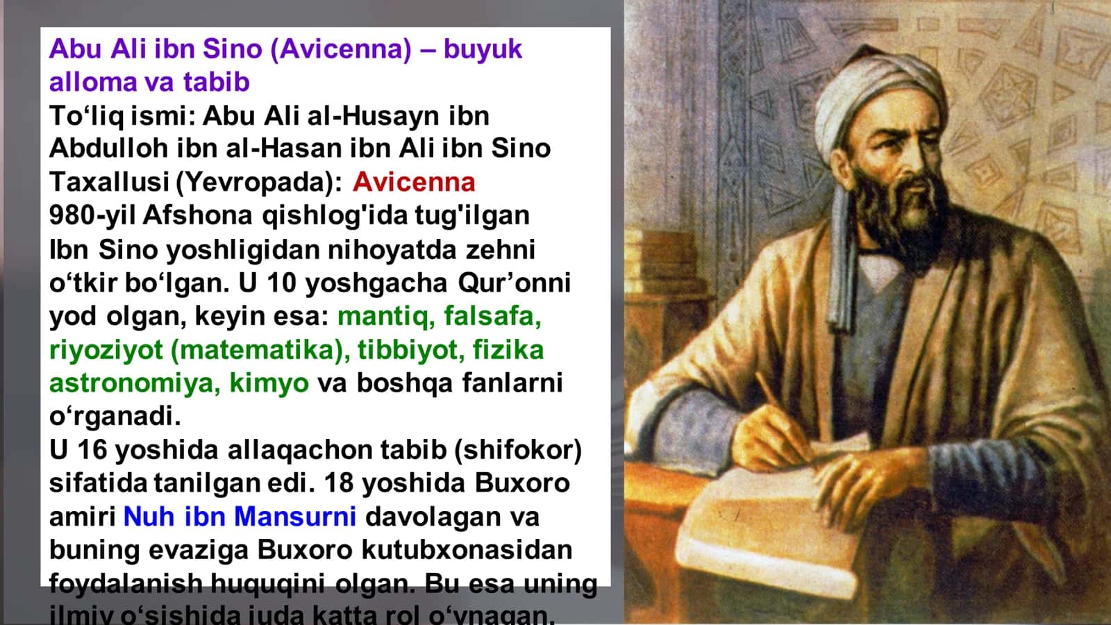 Abu Ali ibn Sino (Avicenna) - buyuk alloma va tabib 2