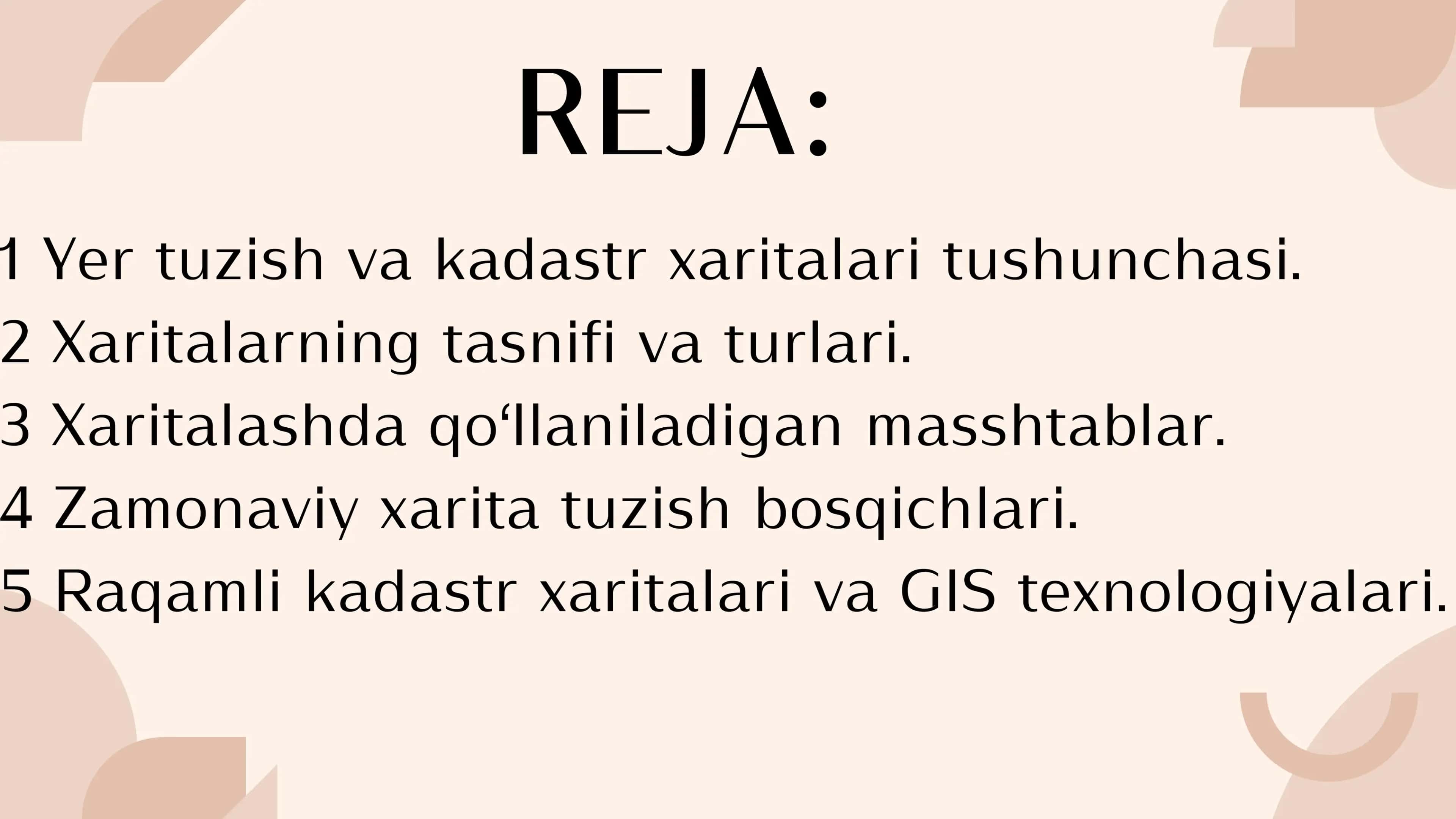 Yer Tuzish va Kadastr Bo'yicha Xaritalar 2
