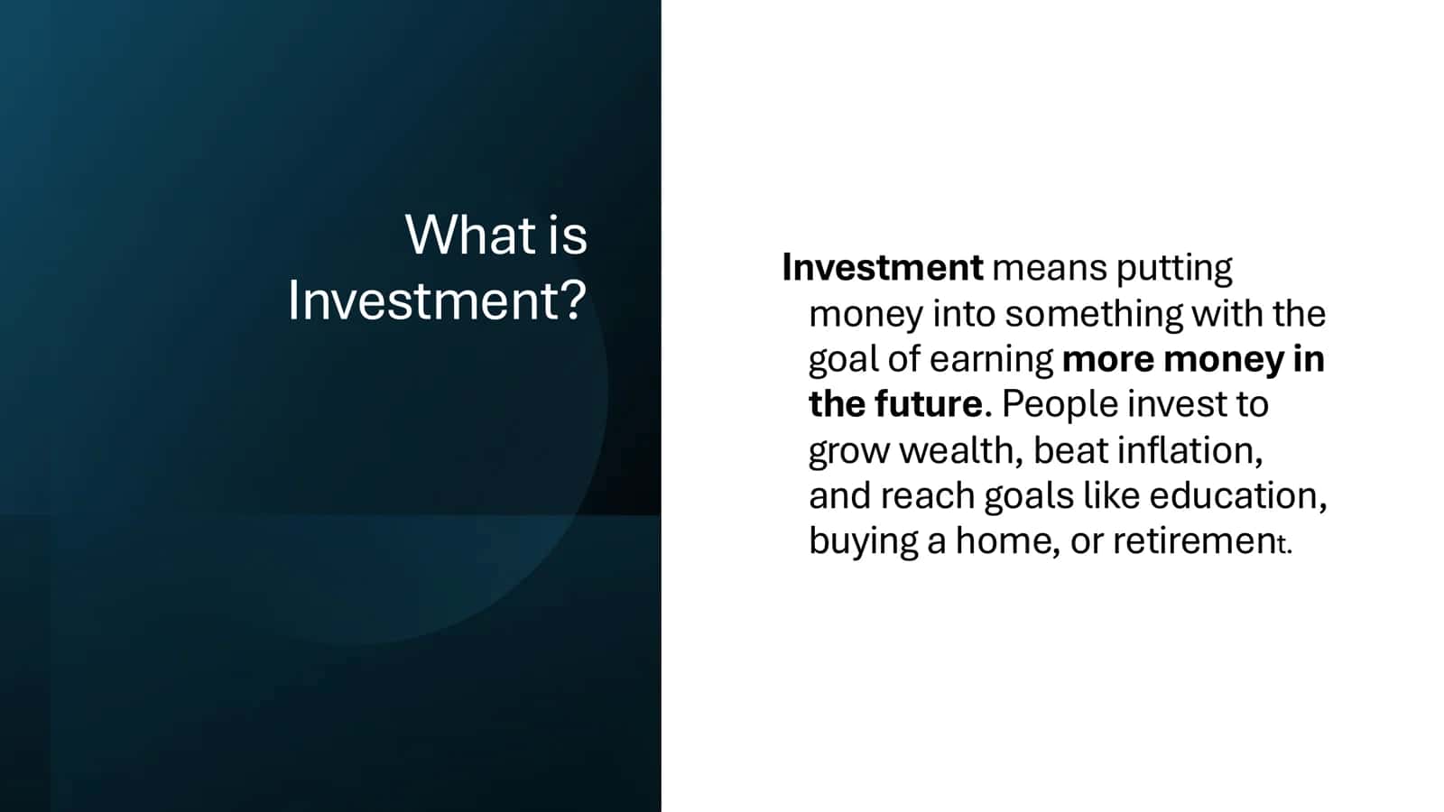 Types of Investments / Iqtisodiyot va jamiyat 2
