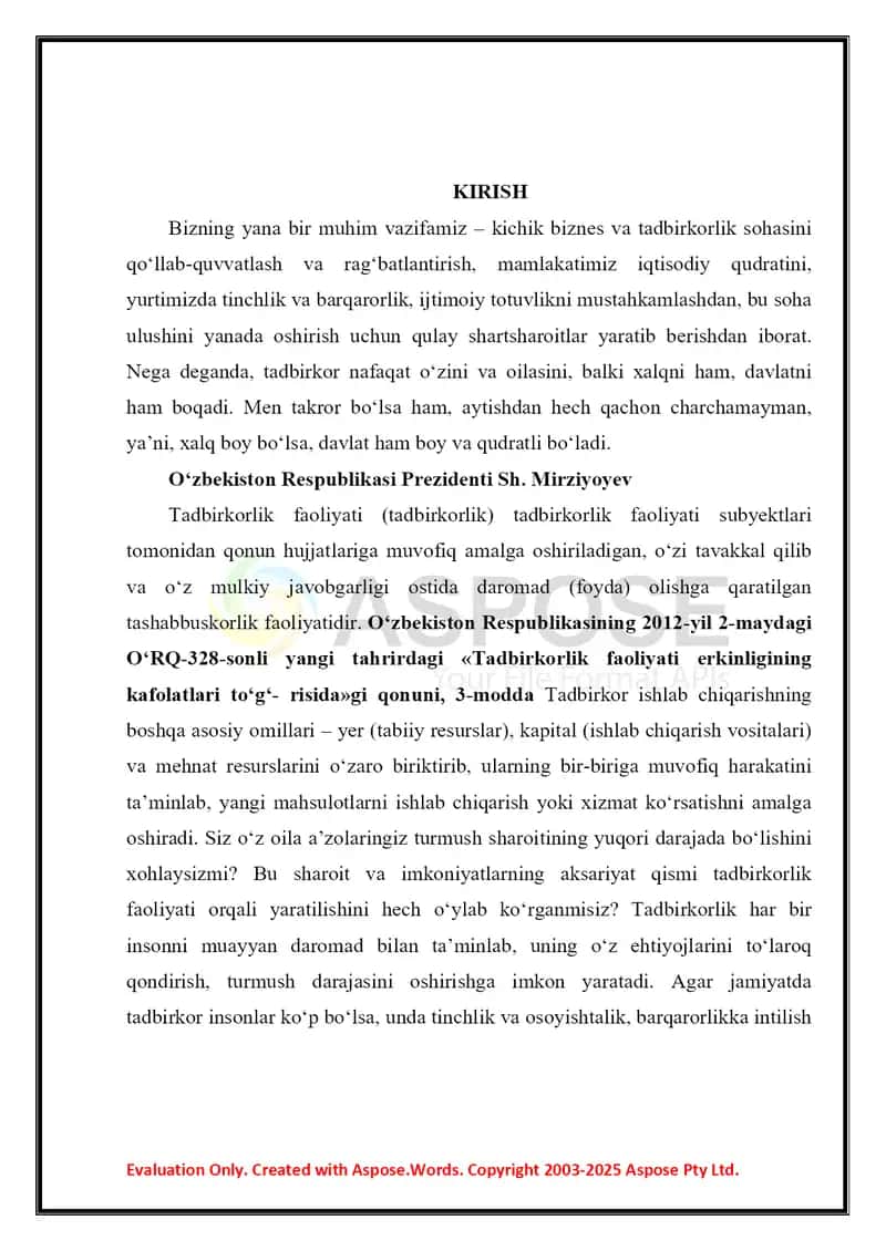 Tadbirkorlik faoliyatida sarf-xarajatlar 2