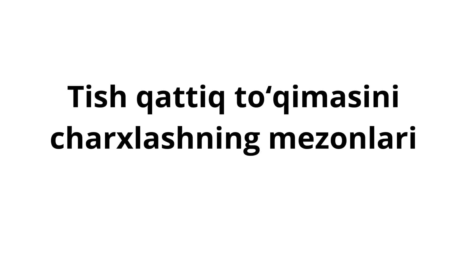 Ortopedik stomatologiya fanidan mustaqil ish 2