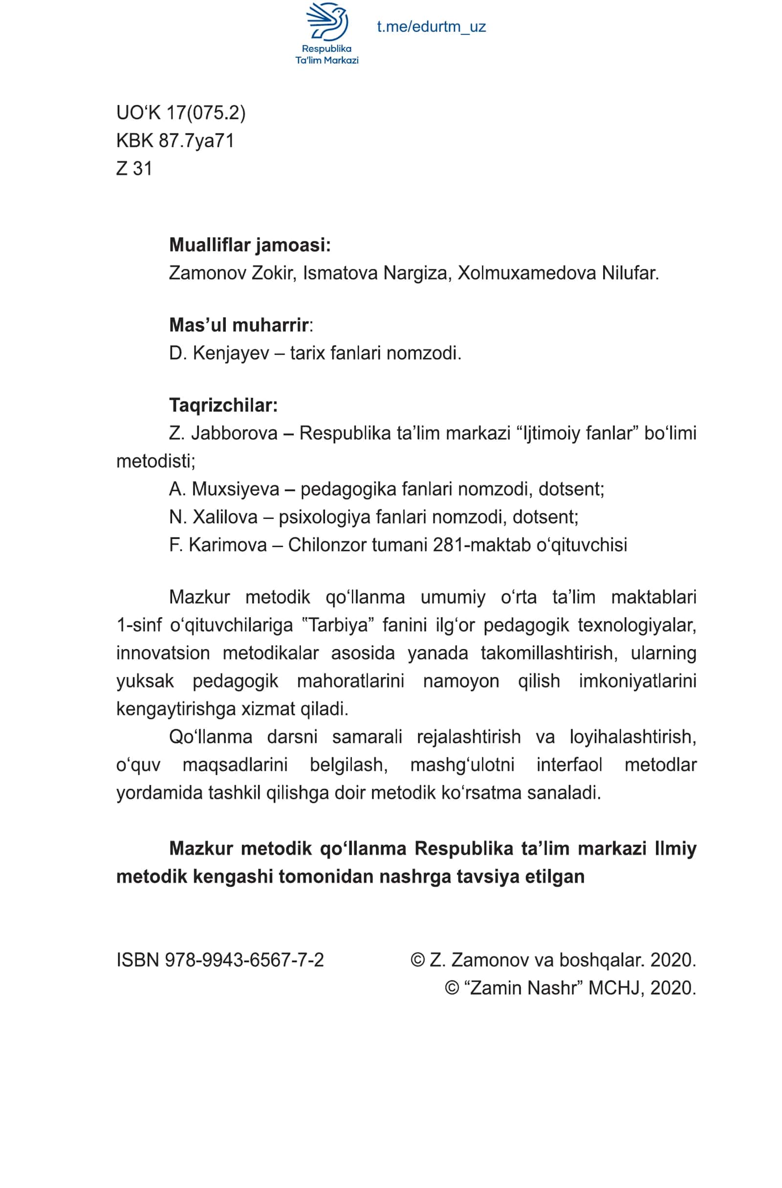 1- sinf Tarbiya 2