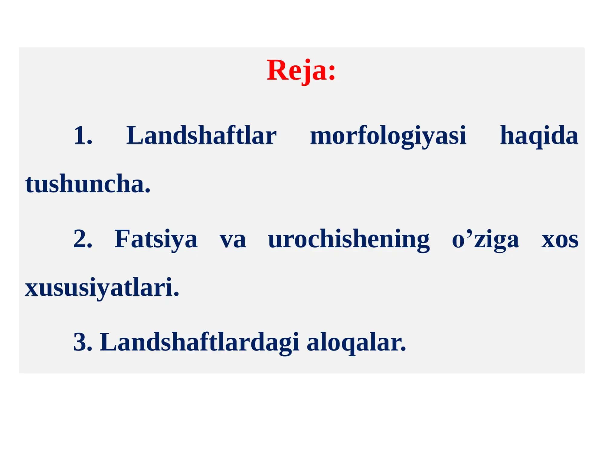 Landshaftshunoslik asoslari 2