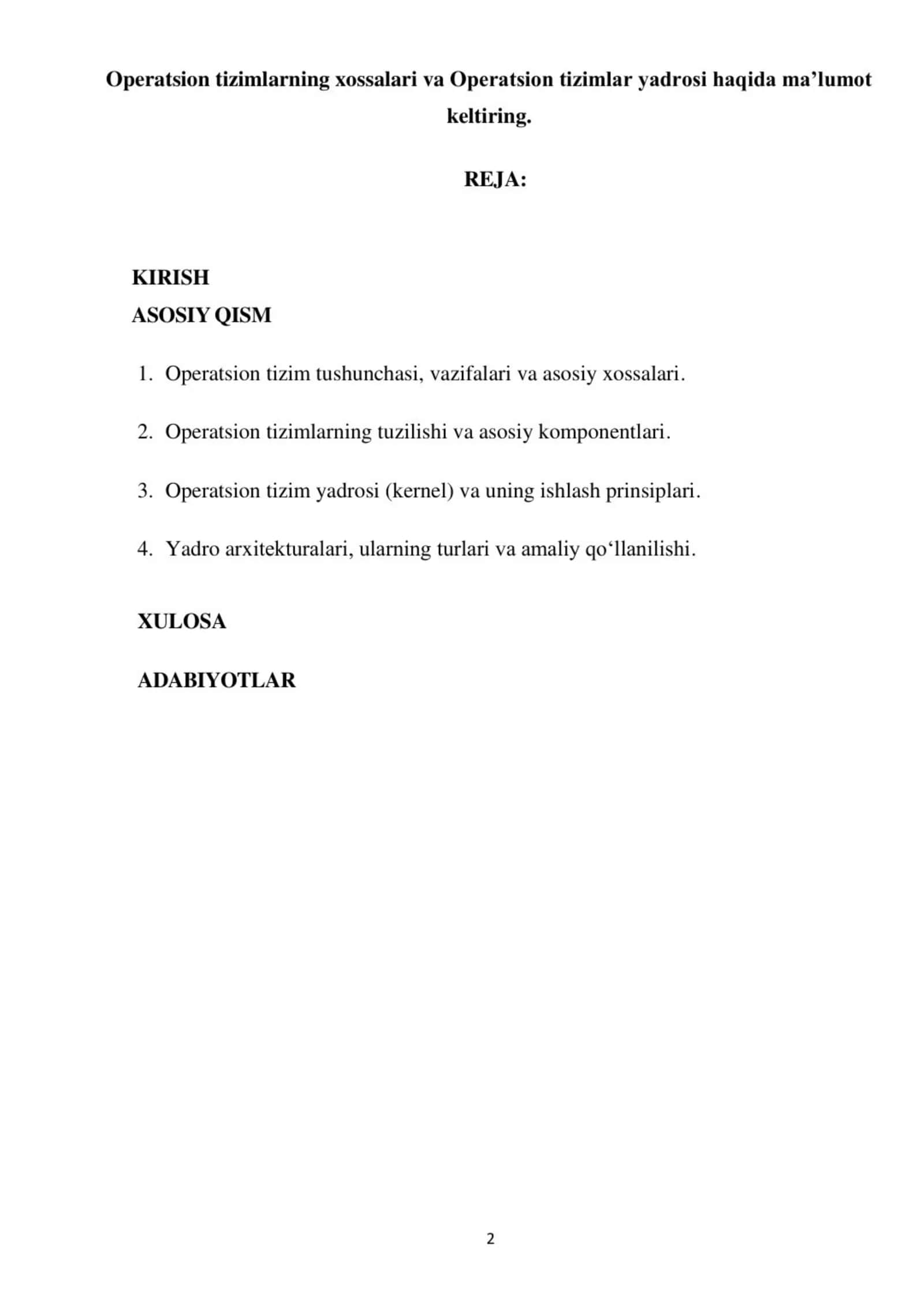 operatsion tizimlar deadline 2