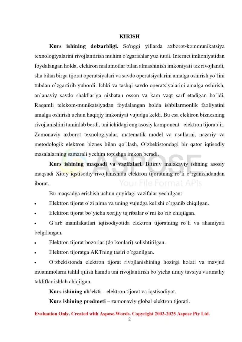 Elektron tijorat muammolar va istiqbollar 2