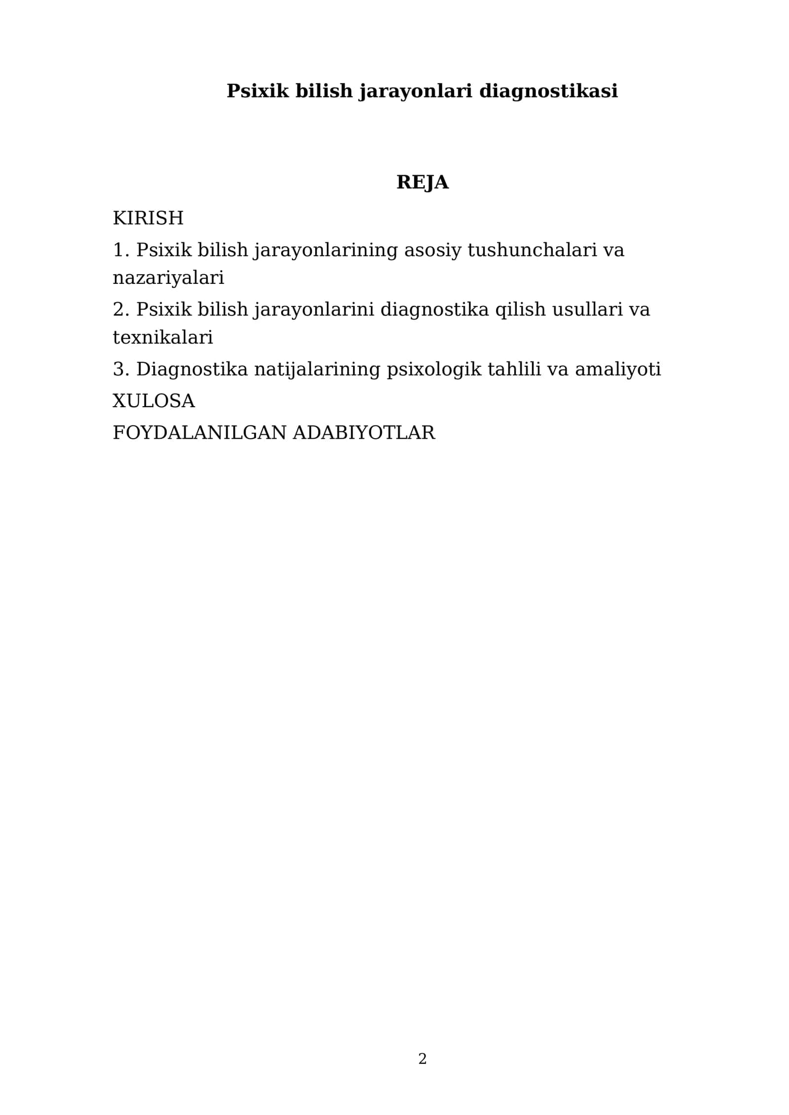 Psixik bilish jarayonlari diagnostikasi 2