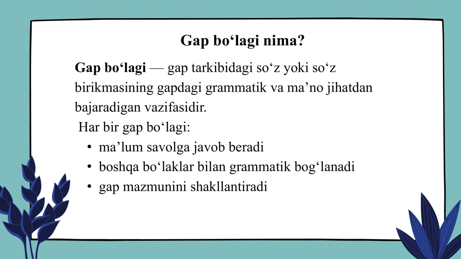 Gap bo‘laklari 2