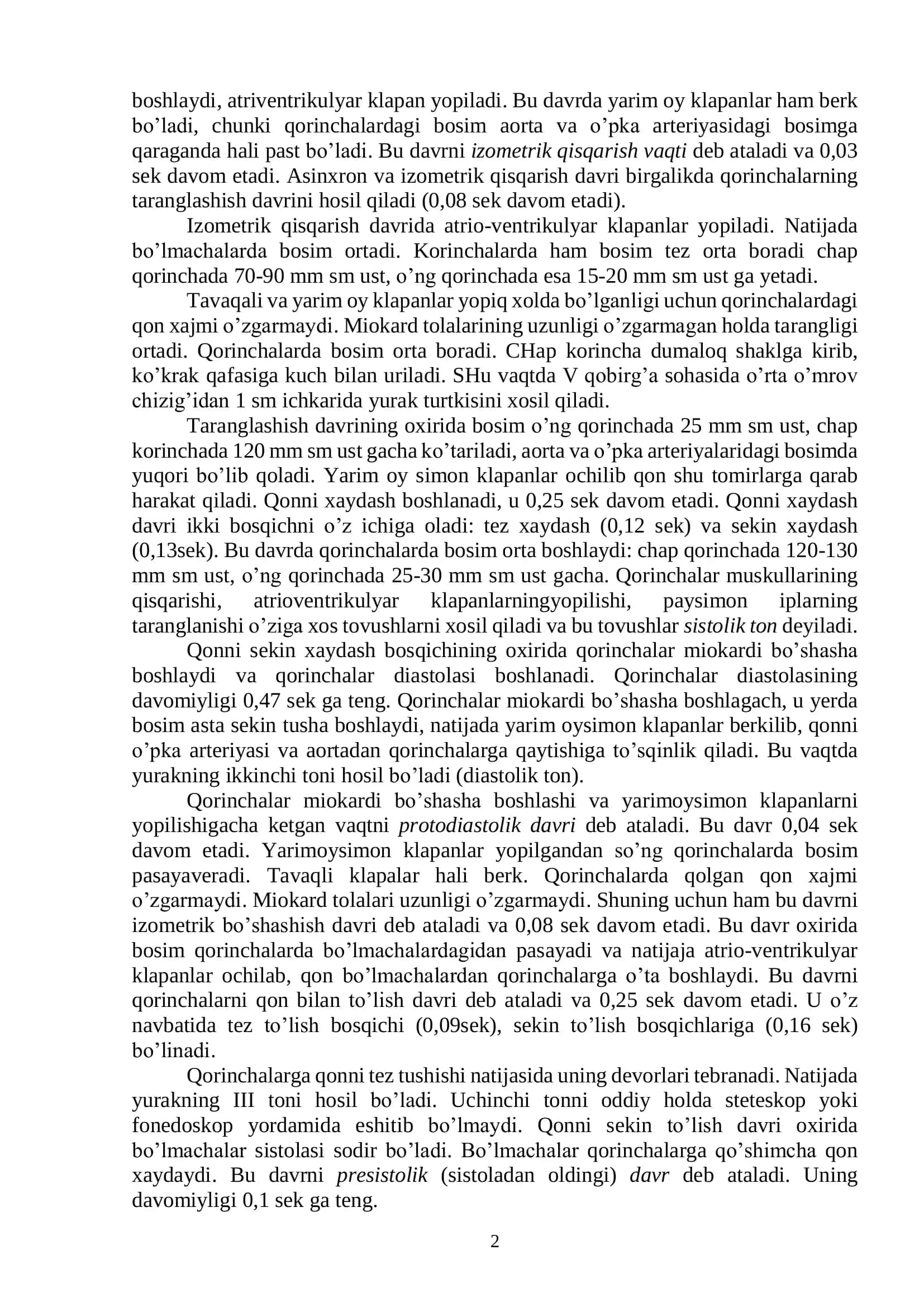 Qon tomir tizimi fiziologiyasi 2