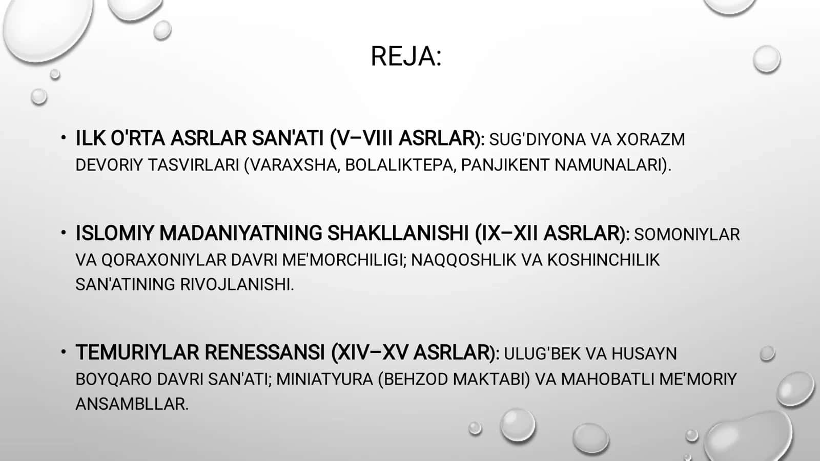 San'at Tarixi V-XV asr Markaziy Osiyo san'ati 2
