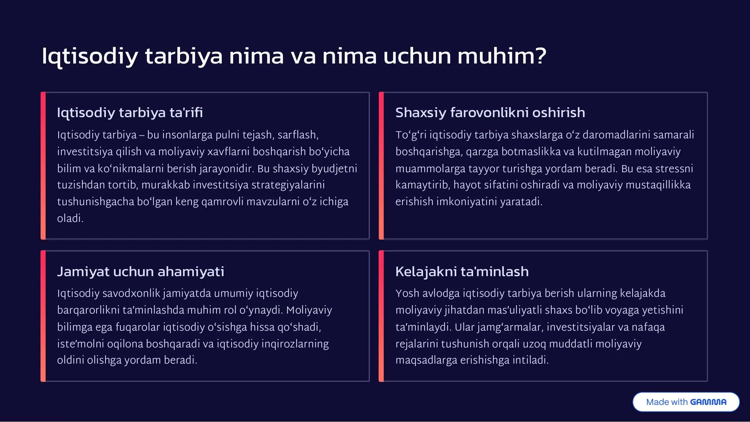 Iqtisodiy tarbiya 2