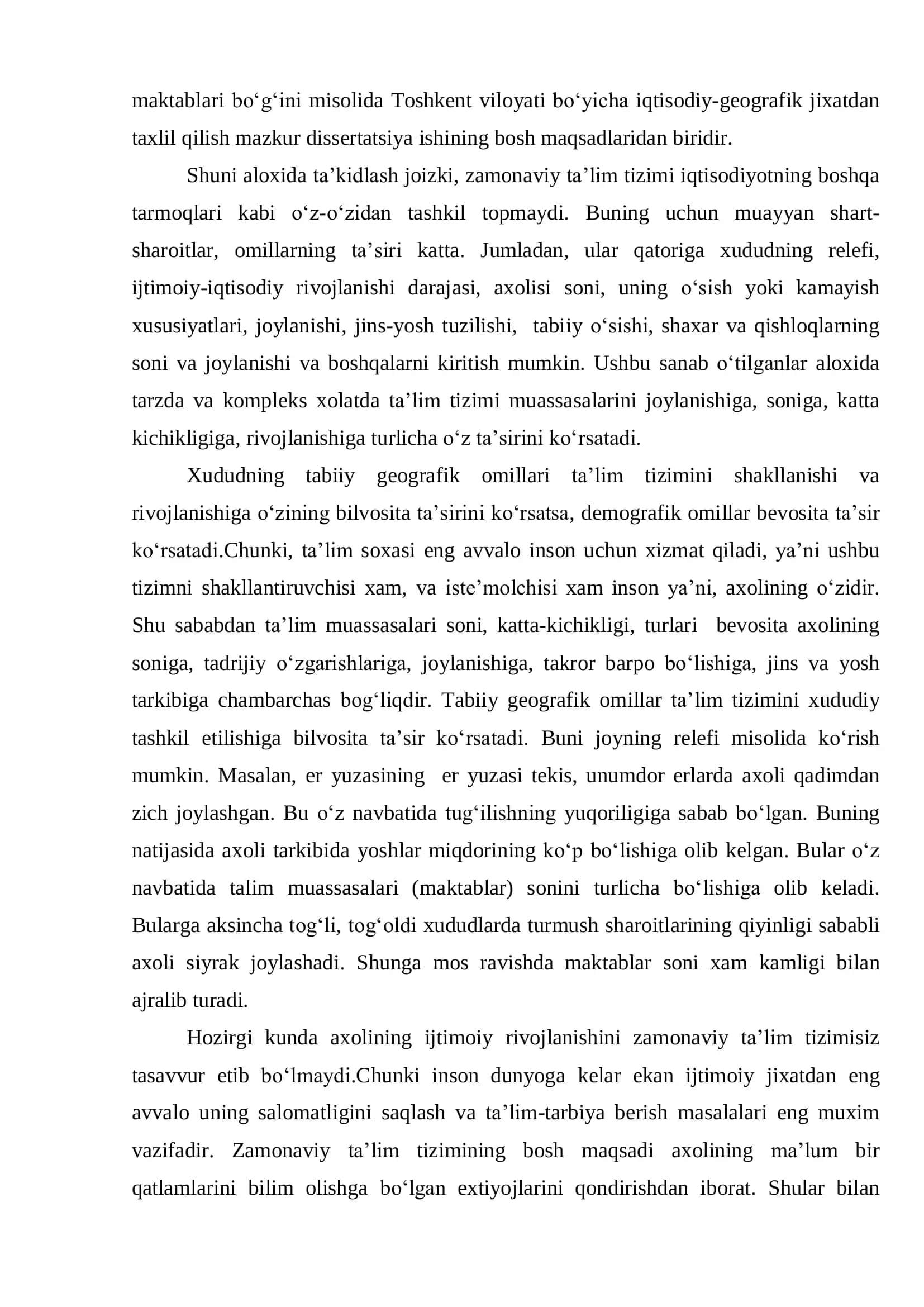 Ta'lim tizimi o'rganishi 2
