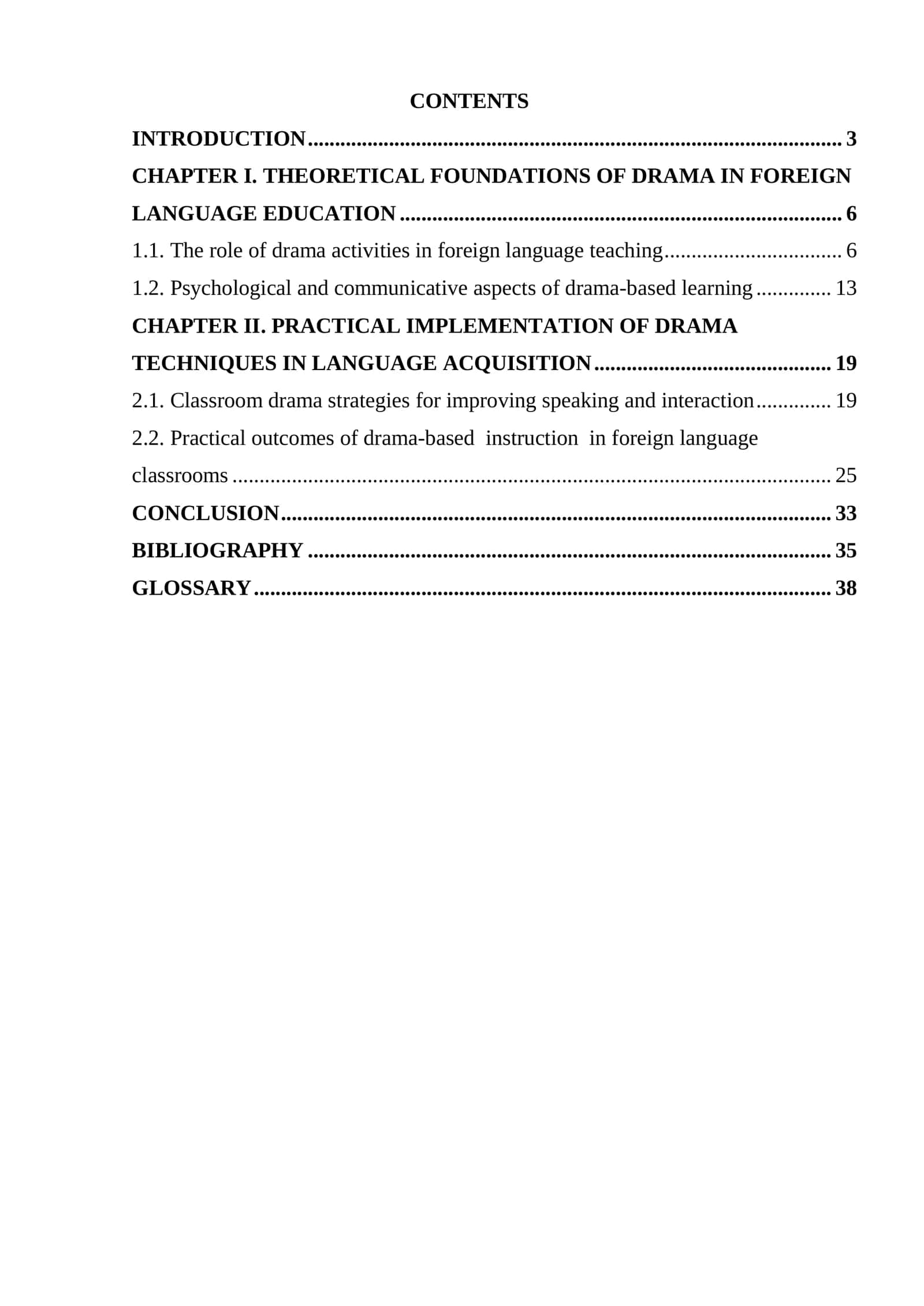 Course Paper on "The role of drama in language learning" 2