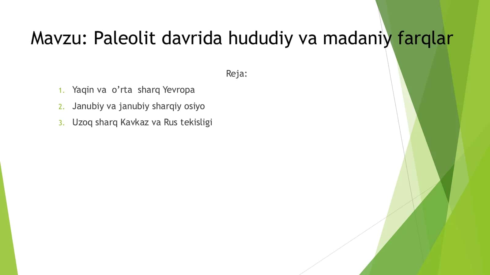 Paleolit davrida hududiy va madaniy farqlar 2