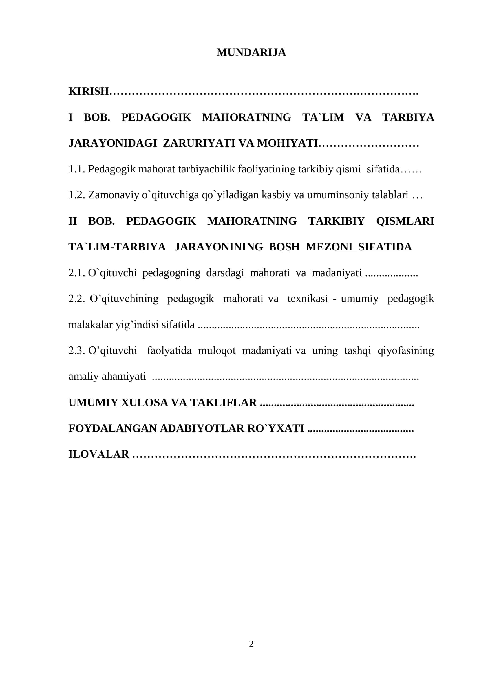 Pedagogik maxorat va uning tarkibiy tuzilishi 2