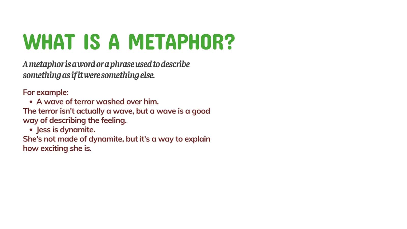 metaphors and similes in literature and media 2