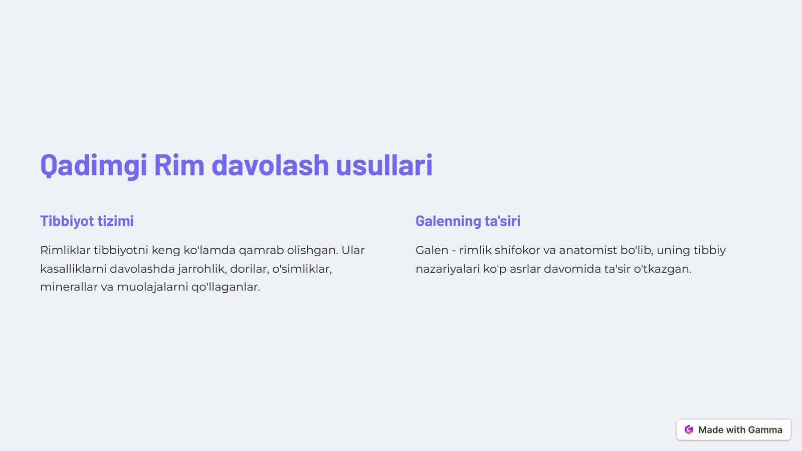 Qadimgi Rim va Gretsiyada davolashning qadimiy usullari 2