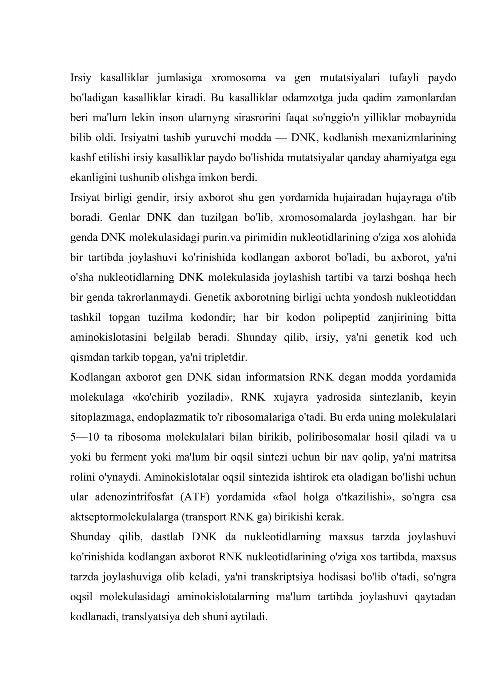Irsiy kasalliklar 2