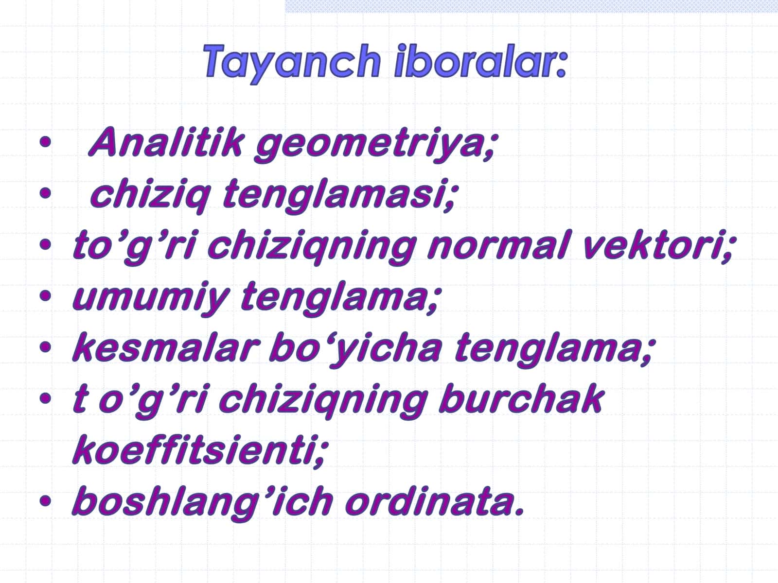 Analitik geometriya 2
