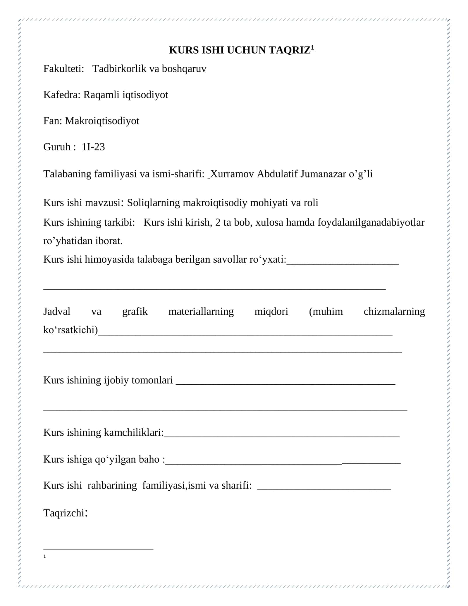 Soliqlarning makroiqtisodiy mohiyati va roli 2