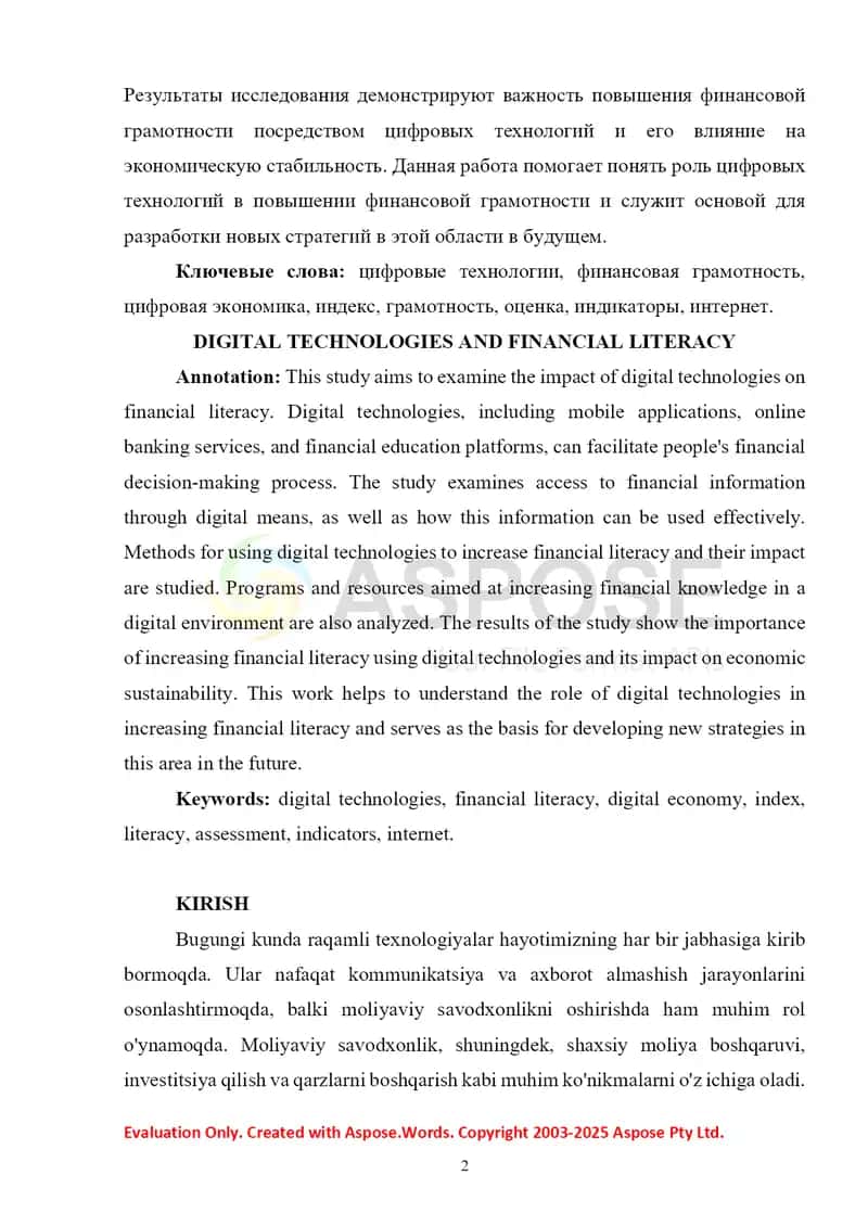 RAQAMLI TEXNOLOGIYALAR VA MOLIYAVIY SAVODXONLIK 2