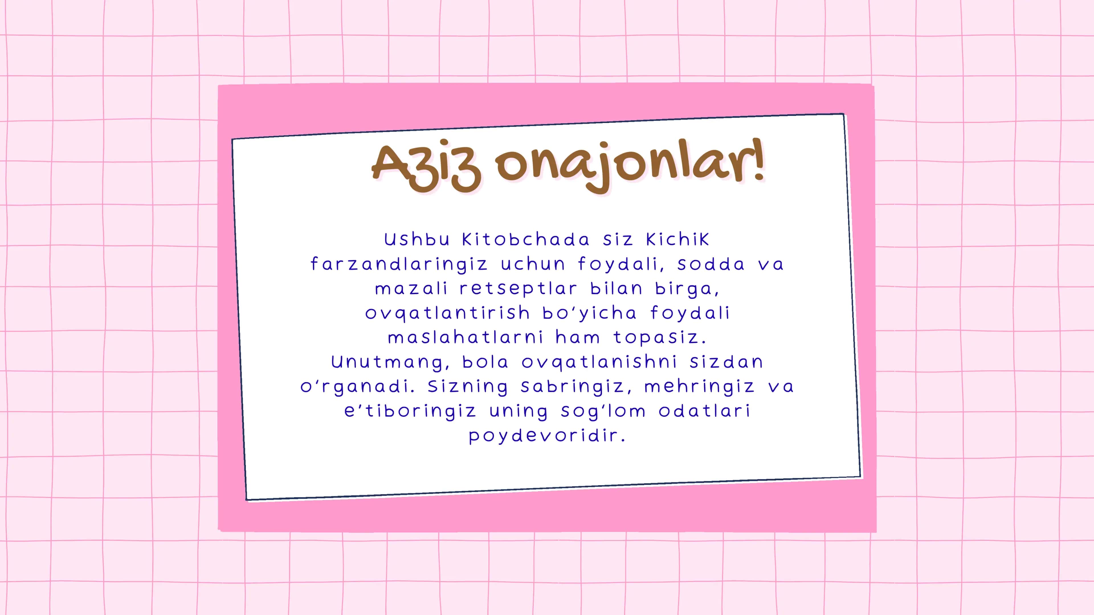 Bolalar uchun taomnoma 2