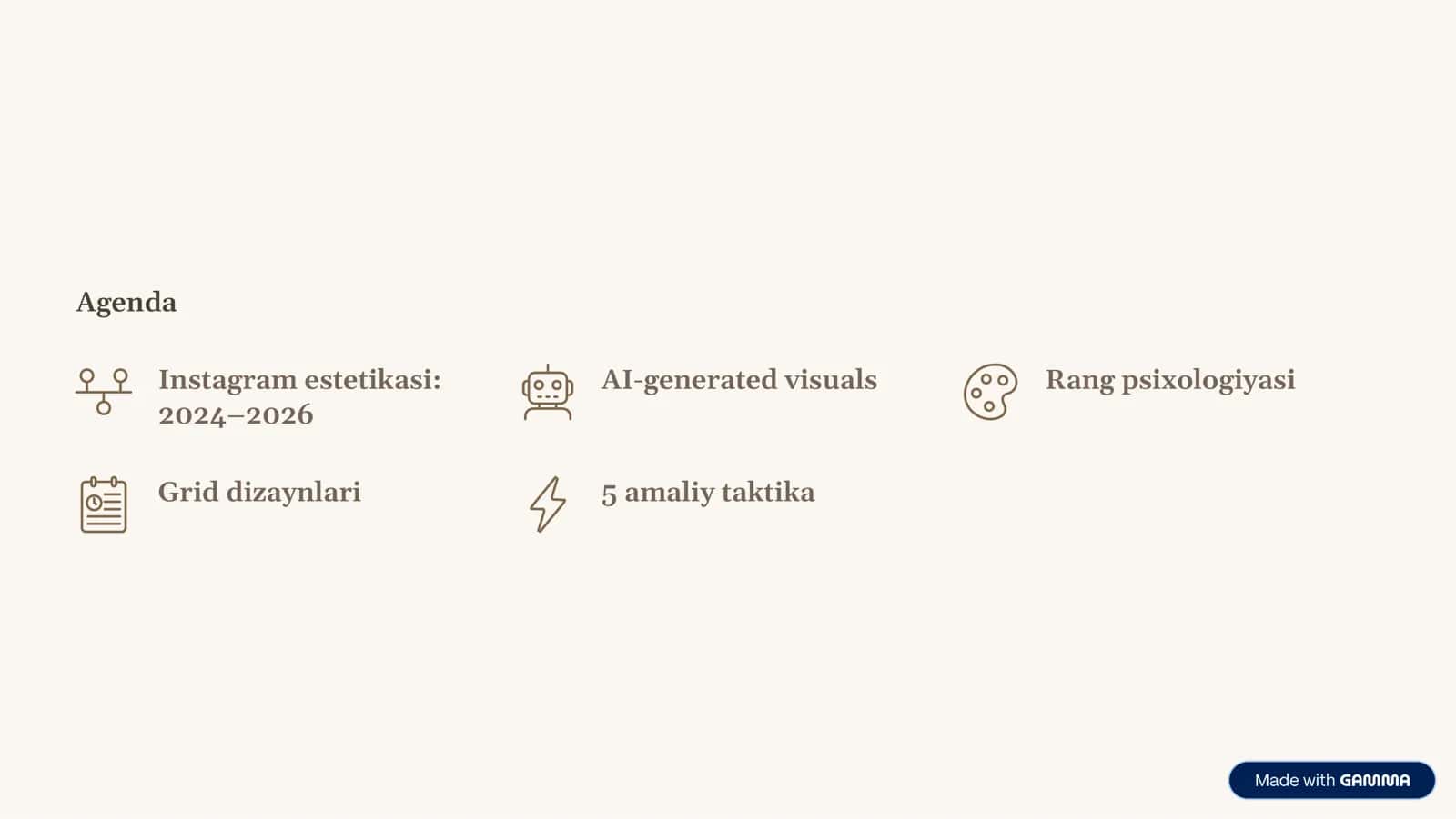 Instagram Vizual Estetika & Kontent Strategiyasi 2