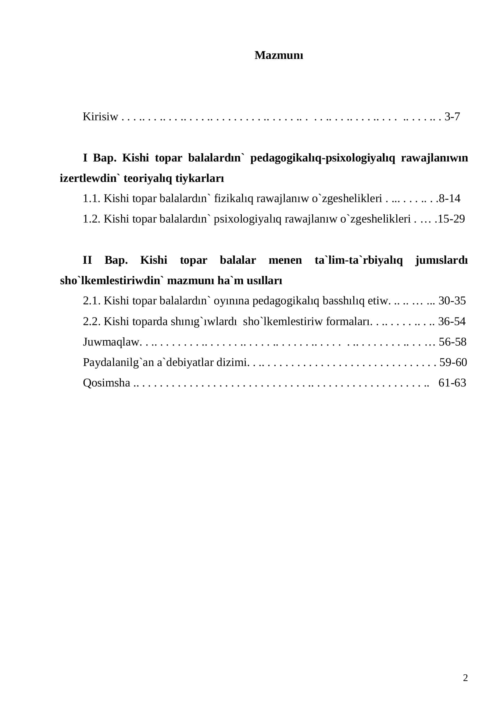 Pitkeriw qa`nigelik jumısı 2