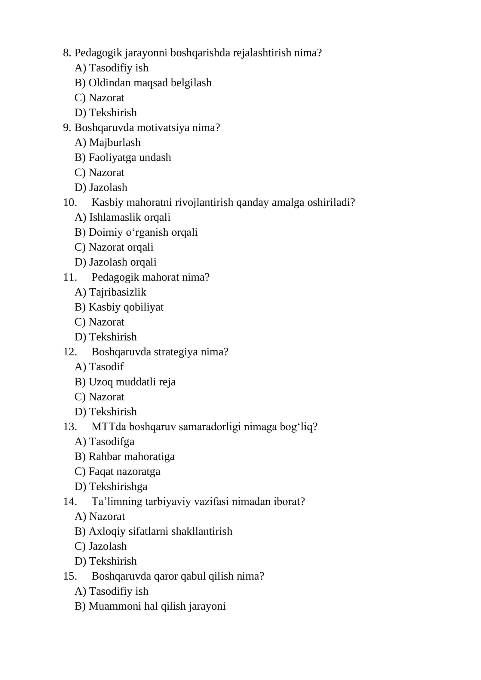 BOSHQARUV KASBIY MAHORAT SIFATIDA 2