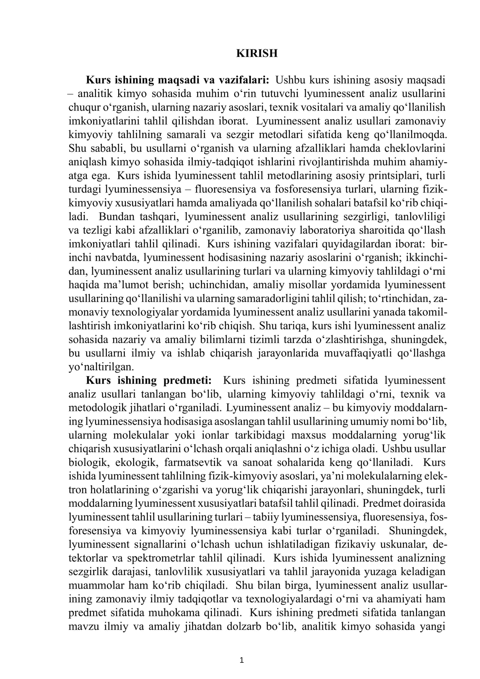 Lyuminessent analiz usullari 2