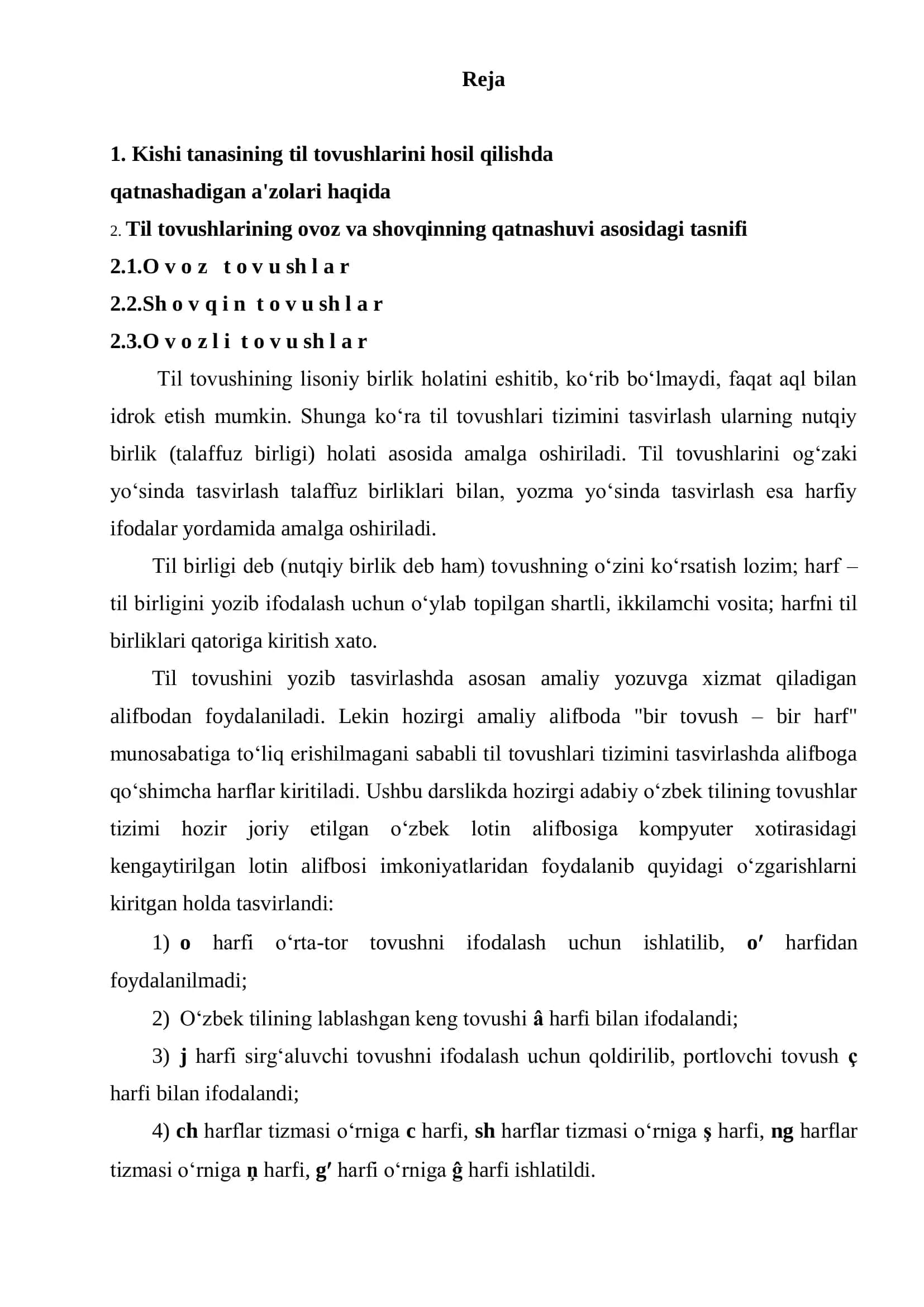 Tovushlar tizimi 2