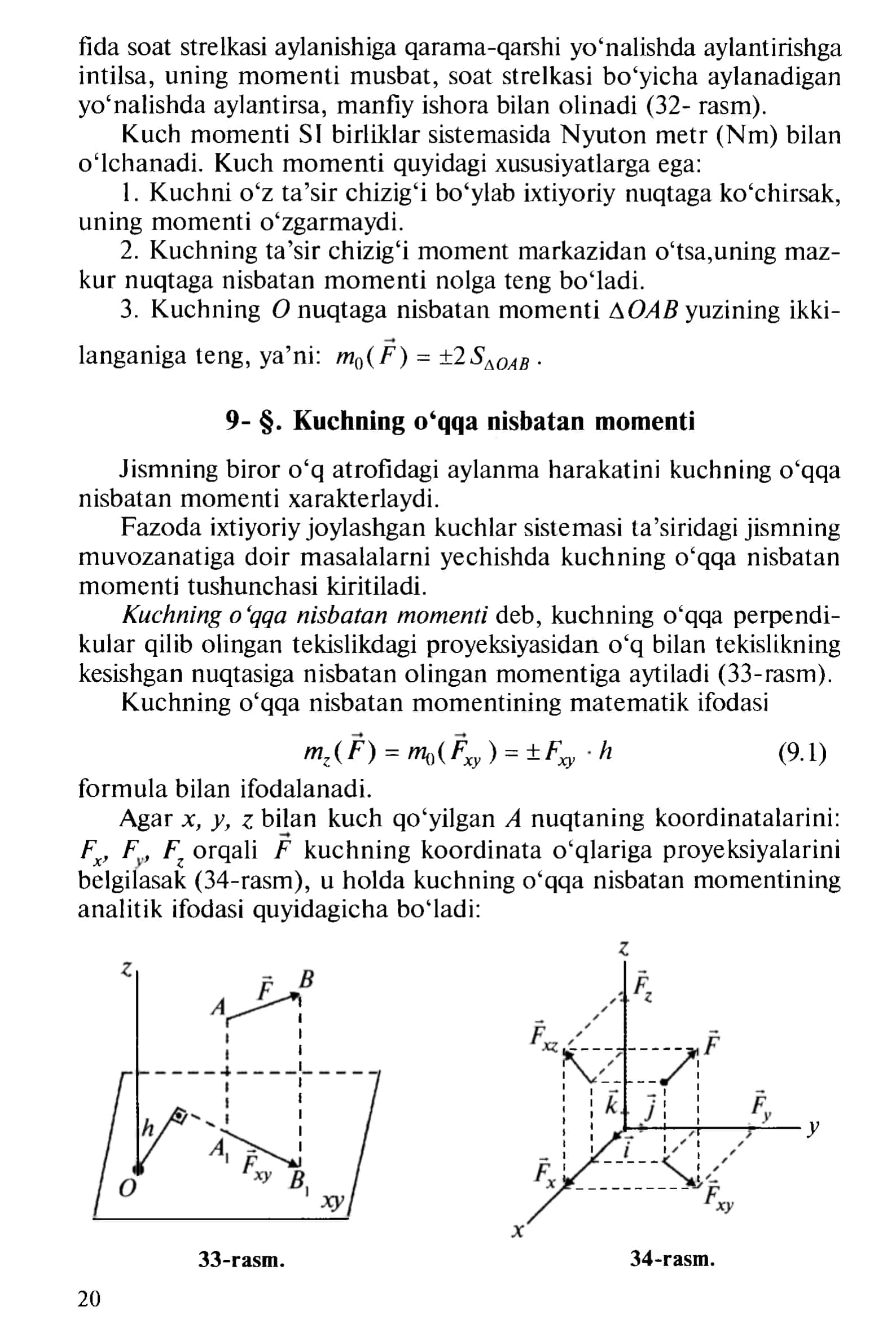 BOB. MOMENTLAR NAZARIYASI 2