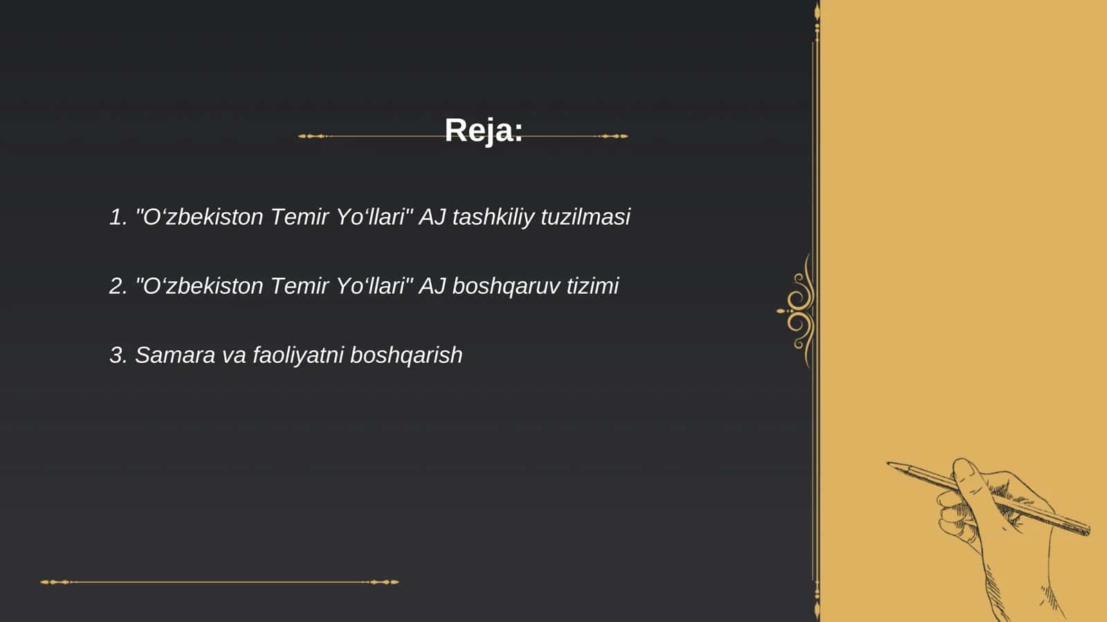 "O‘zbekiston Temir Yo‘llari" AJ tashkiliy tuzilmasi 2