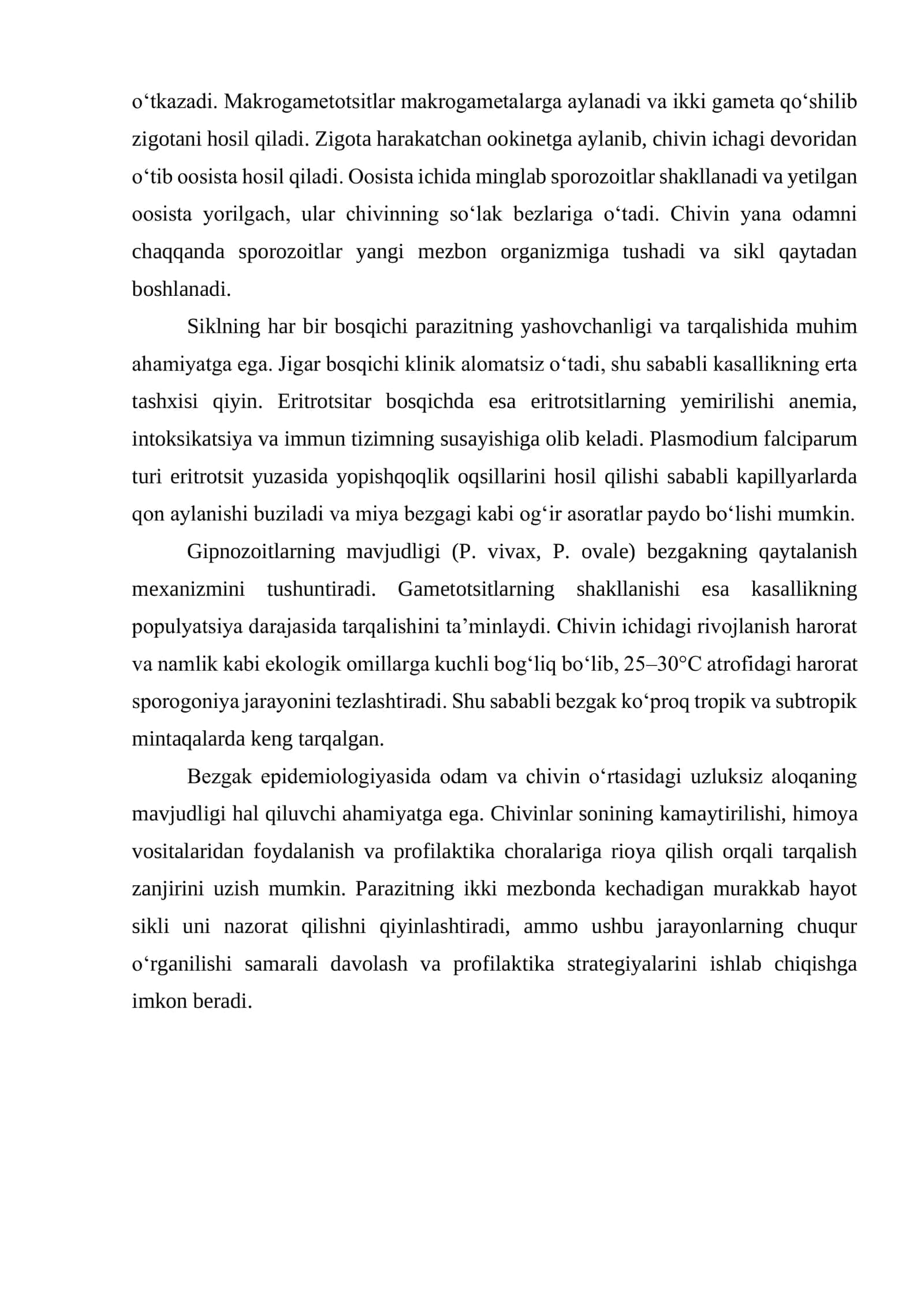 BEZGAK PARAZITINING RIVOJLANISHI 2