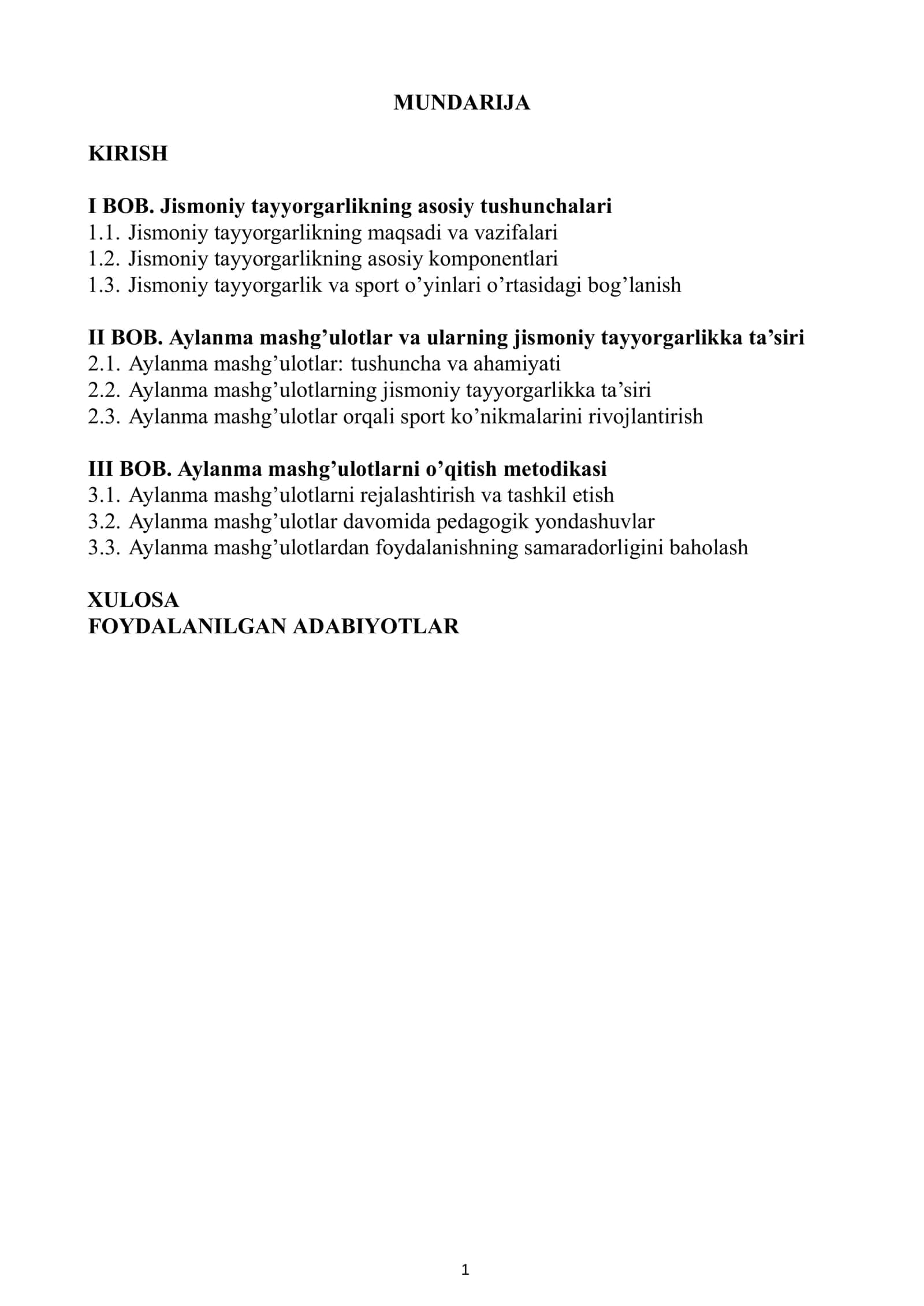 SPORT OʻYINLARI VA UNI OʻQITISH METODIKASI 2