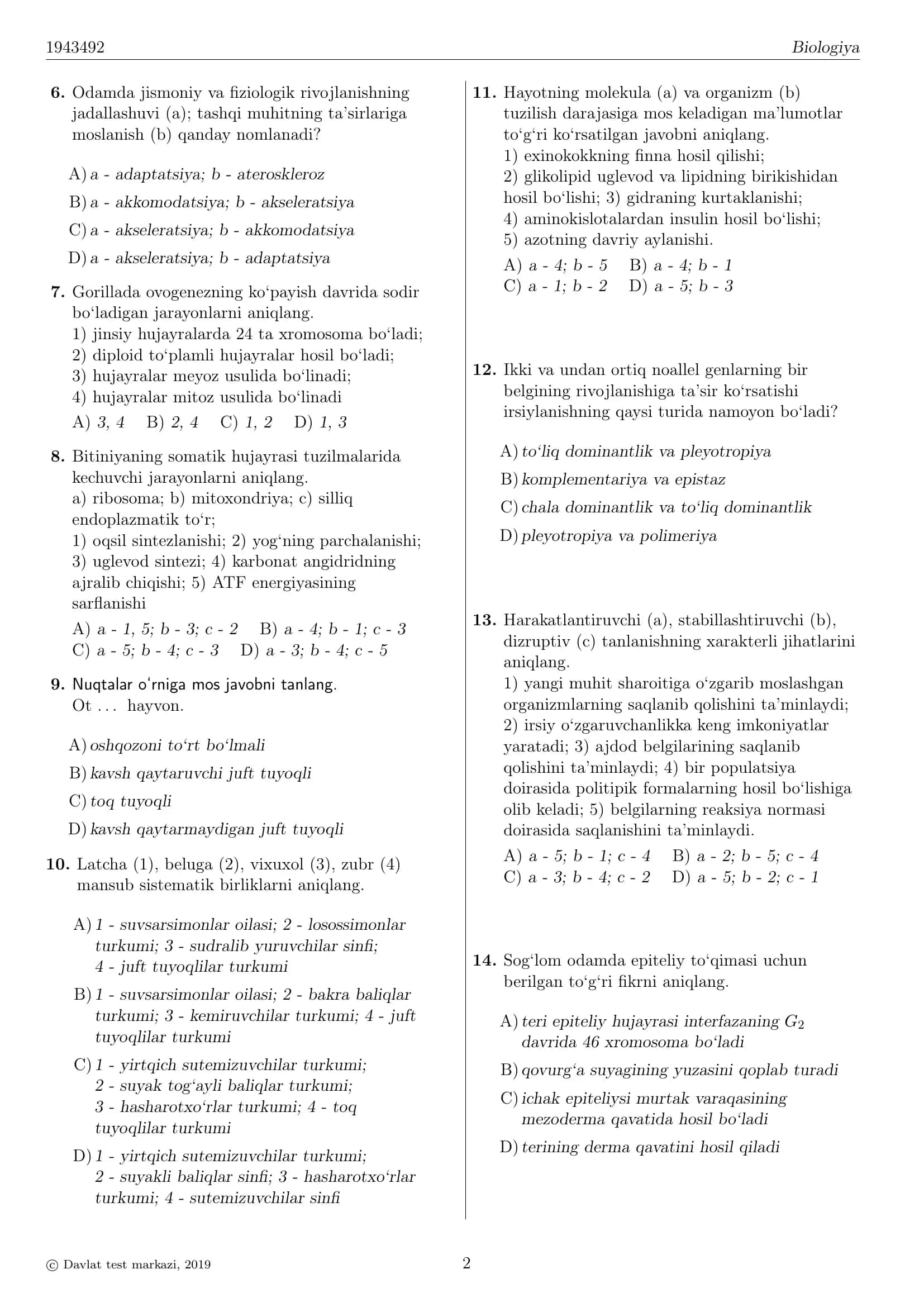 BIOLOGIYA 2