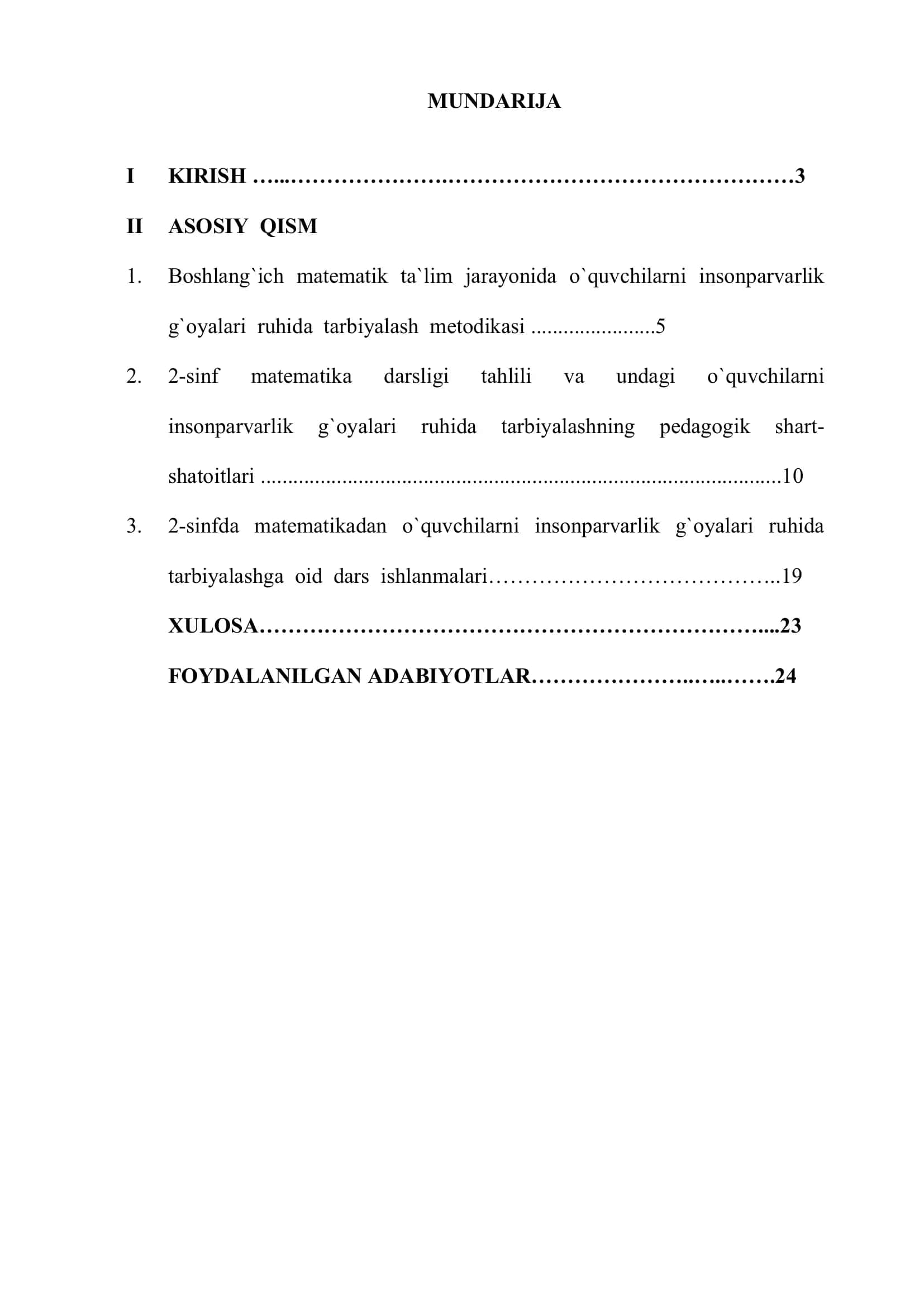 MATEMATIKA O`QITISH METODIKASI 2